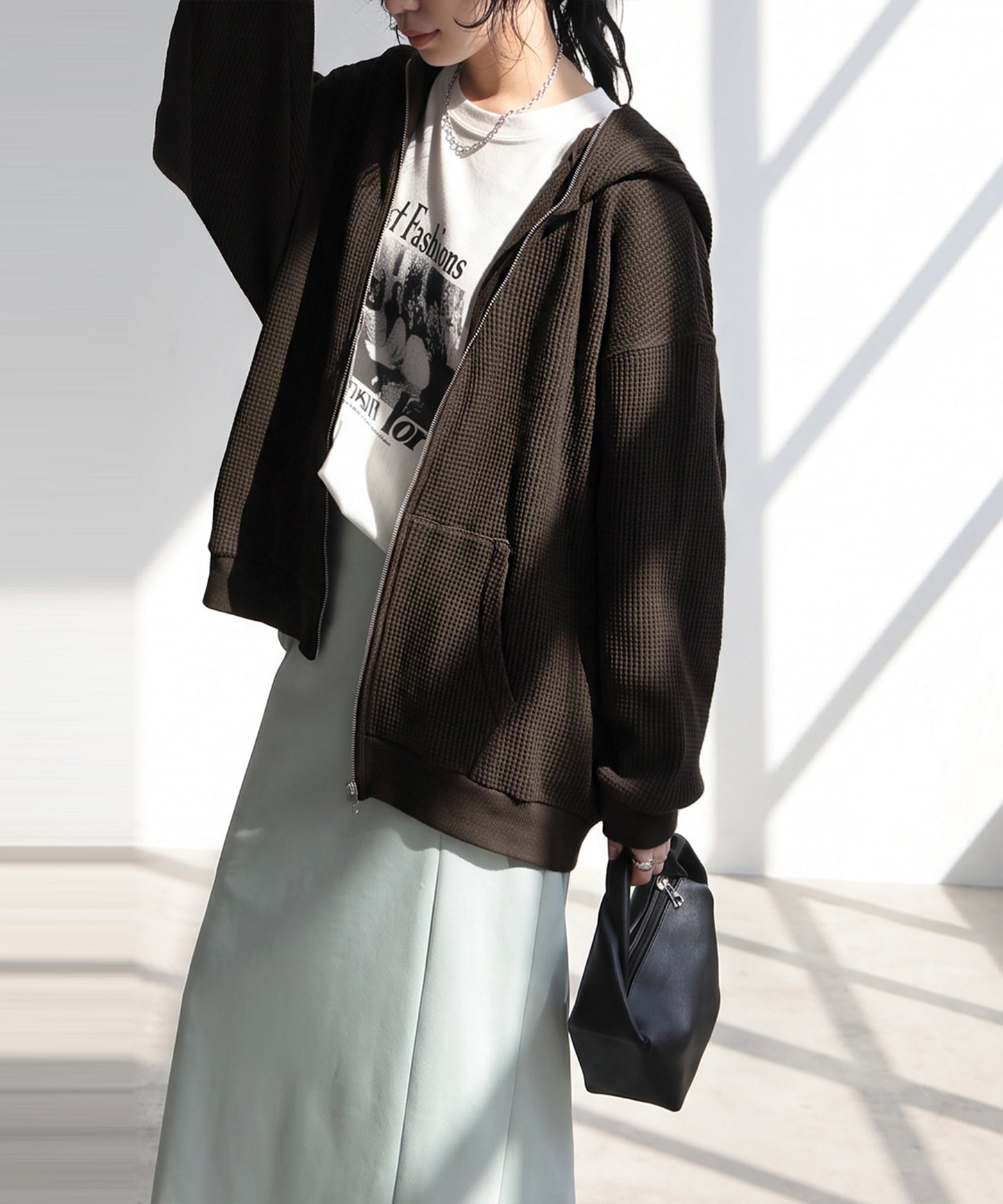 ONI-Waffle Hoodie Ladies