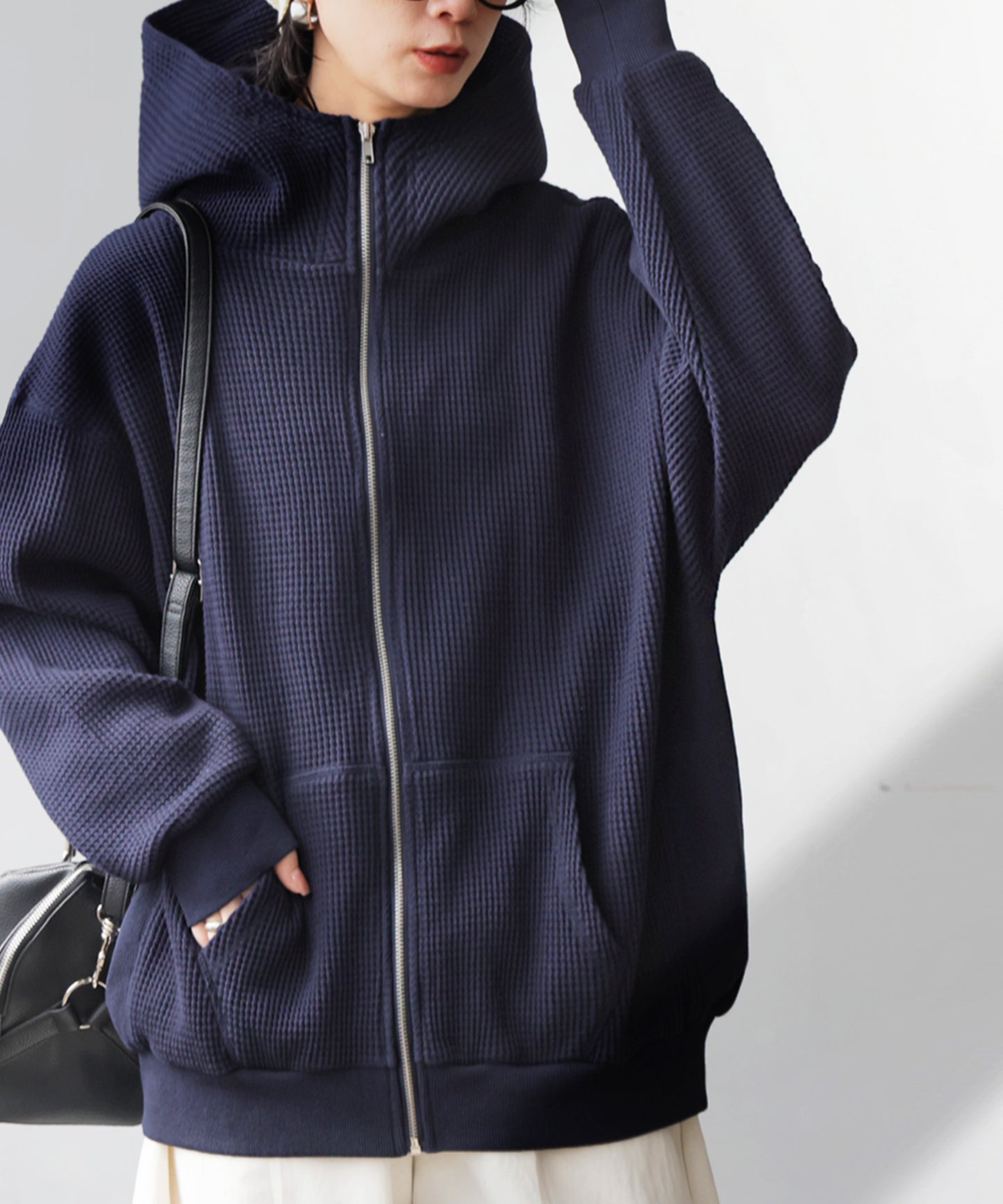 ONI-Waffle Hoodie Ladies