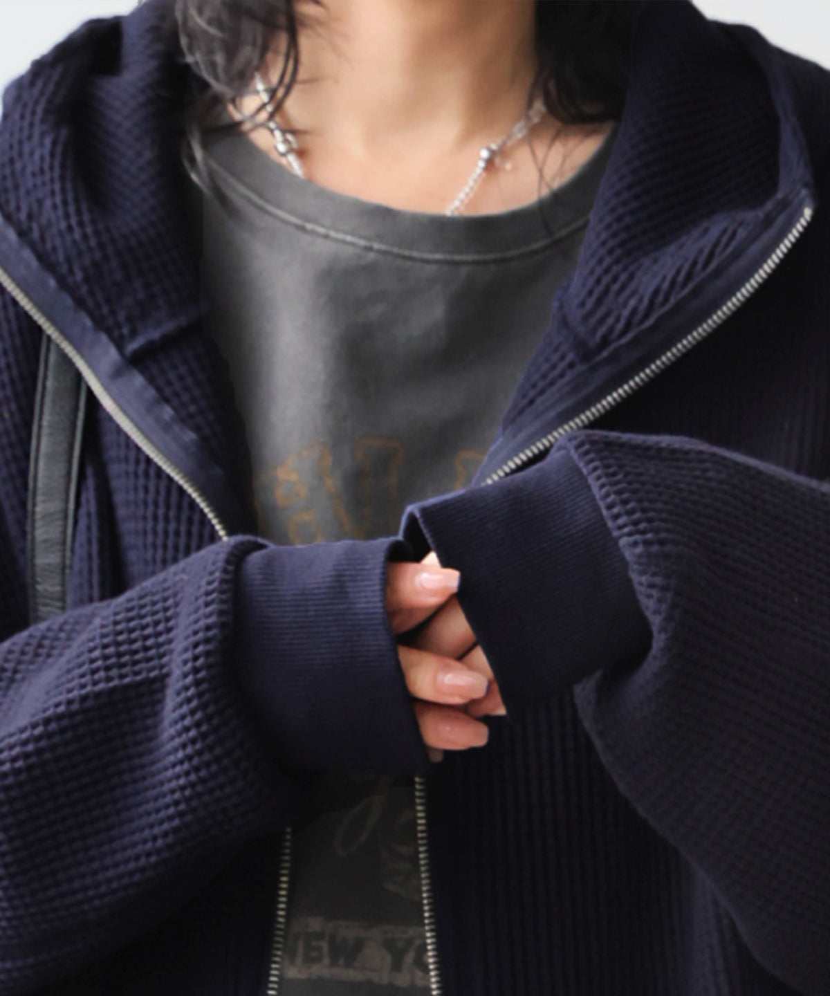 ONI-Waffle Hoodie Ladies