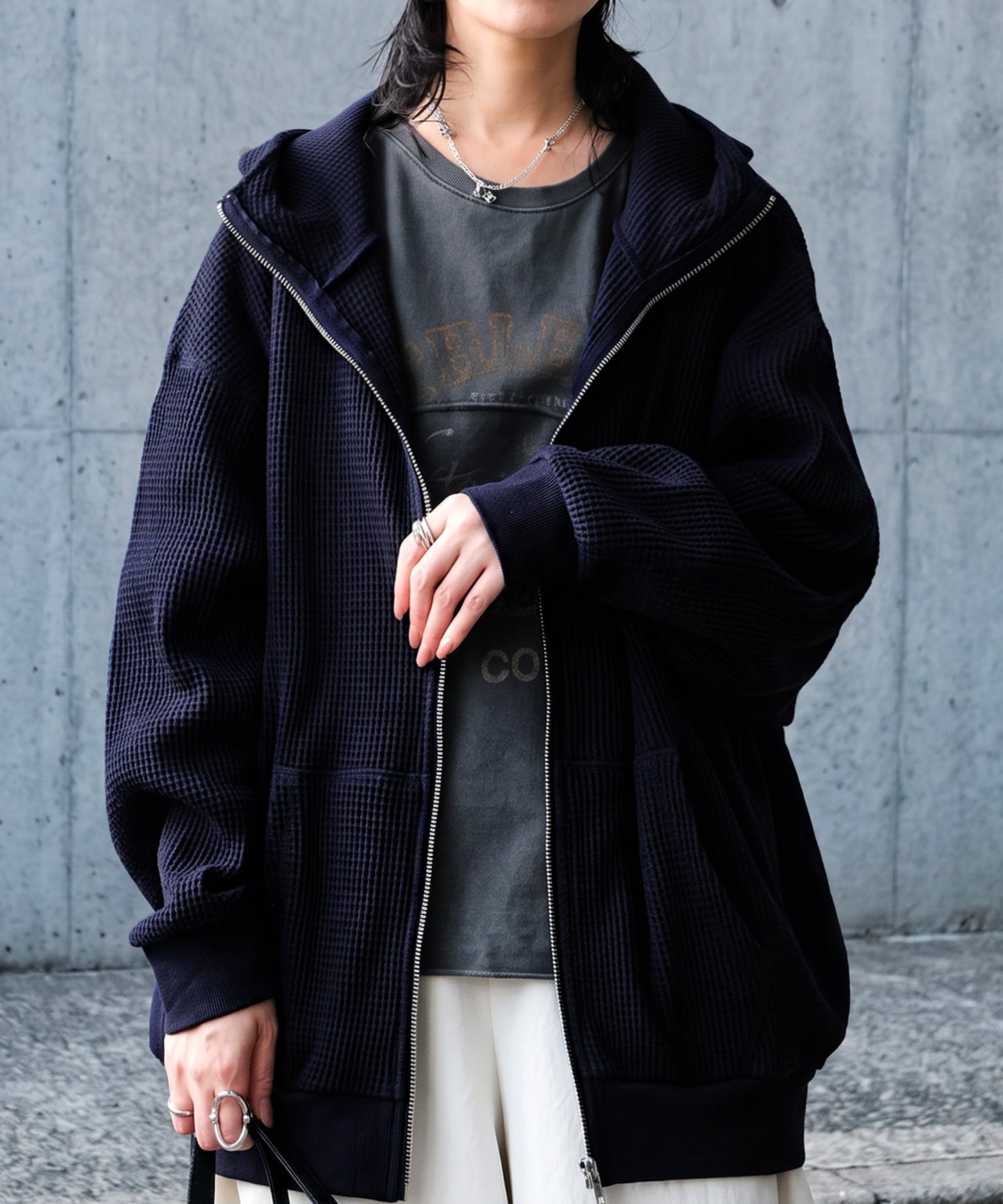 ONI-Waffle Hoodie Ladies