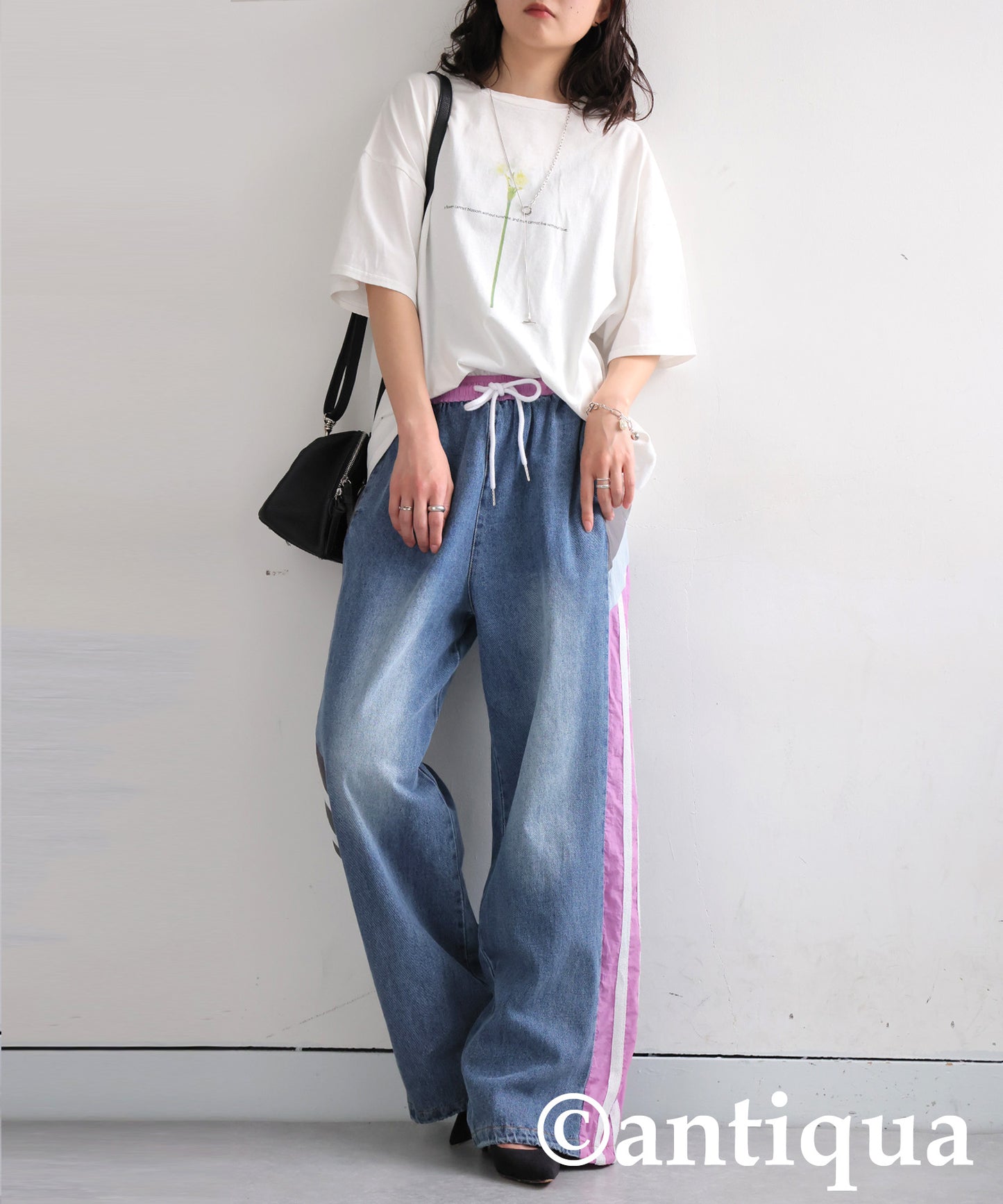 Ladies Asymmetrical Denim Pants