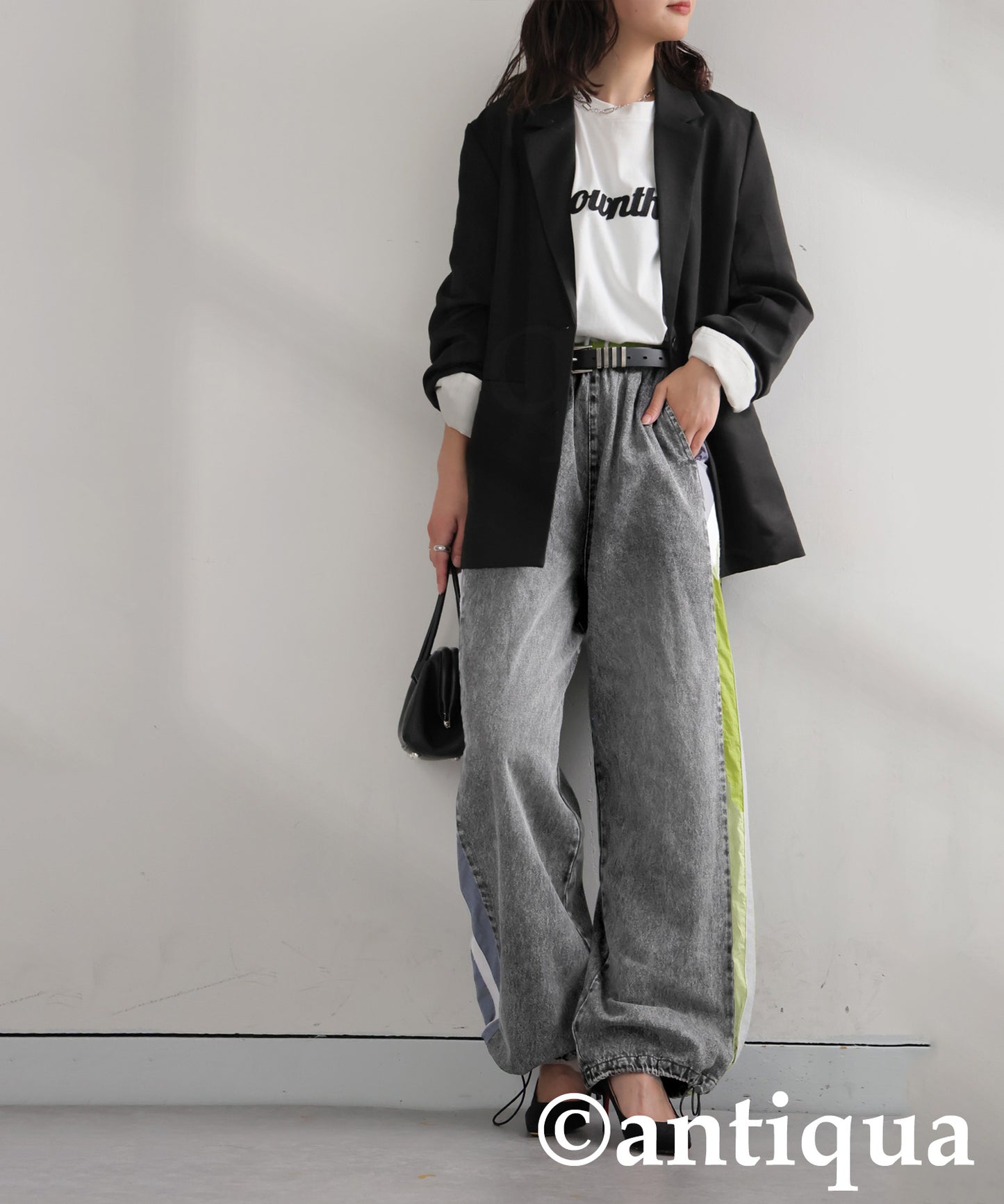 Ladies Asymmetrical Denim Pants