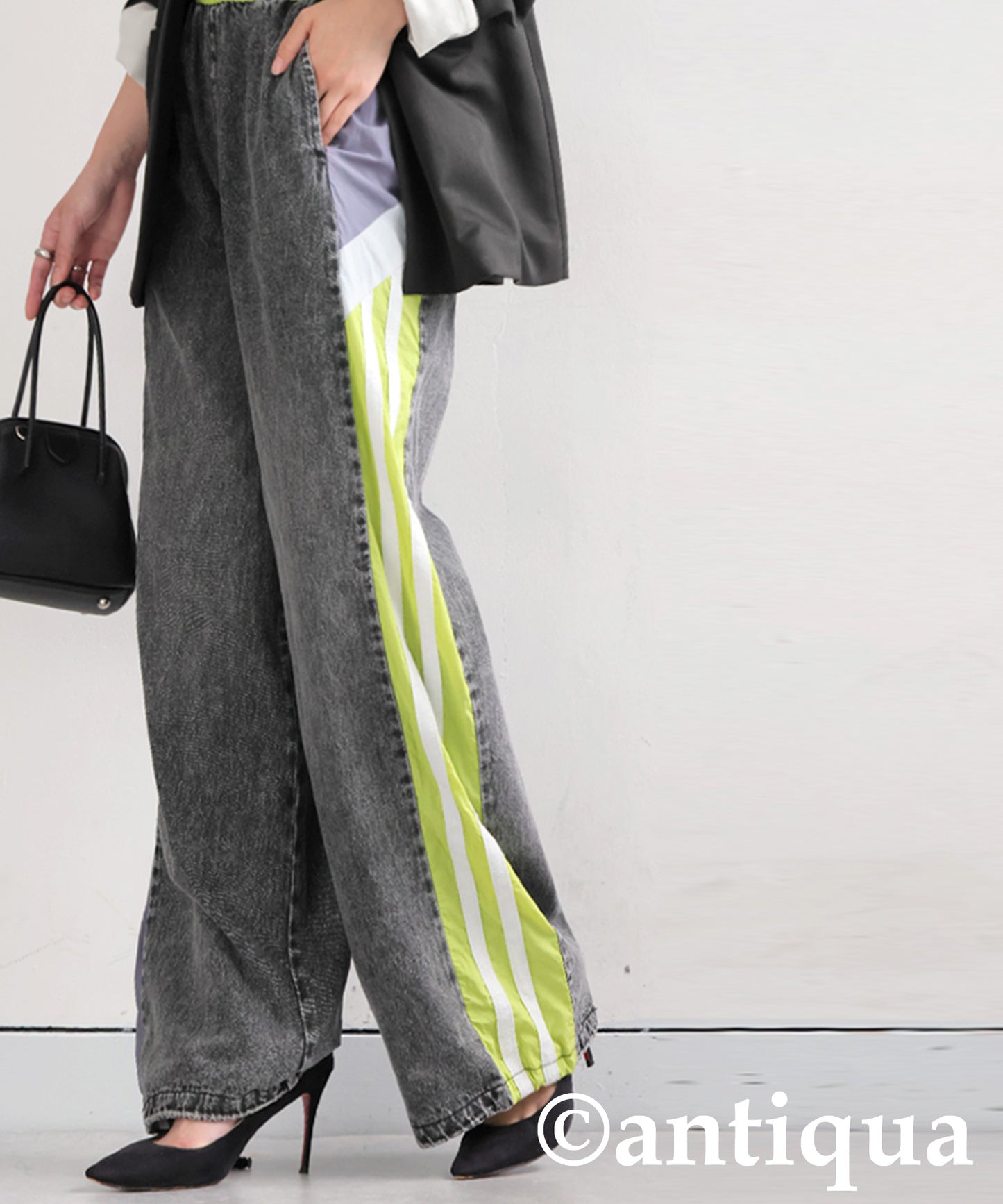 Ladies Asymmetrical Denim Pants