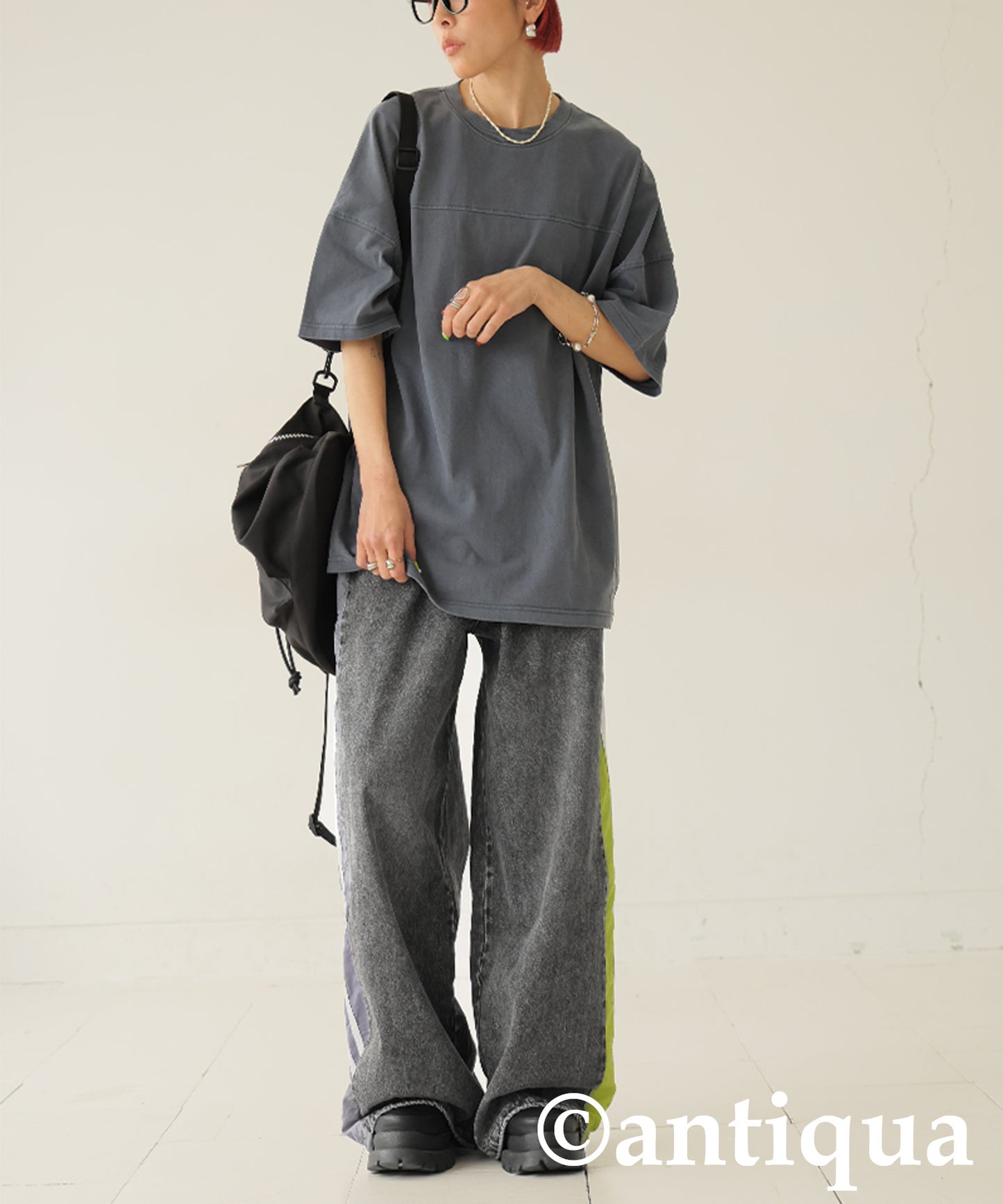 Ladies Asymmetrical Denim Pants