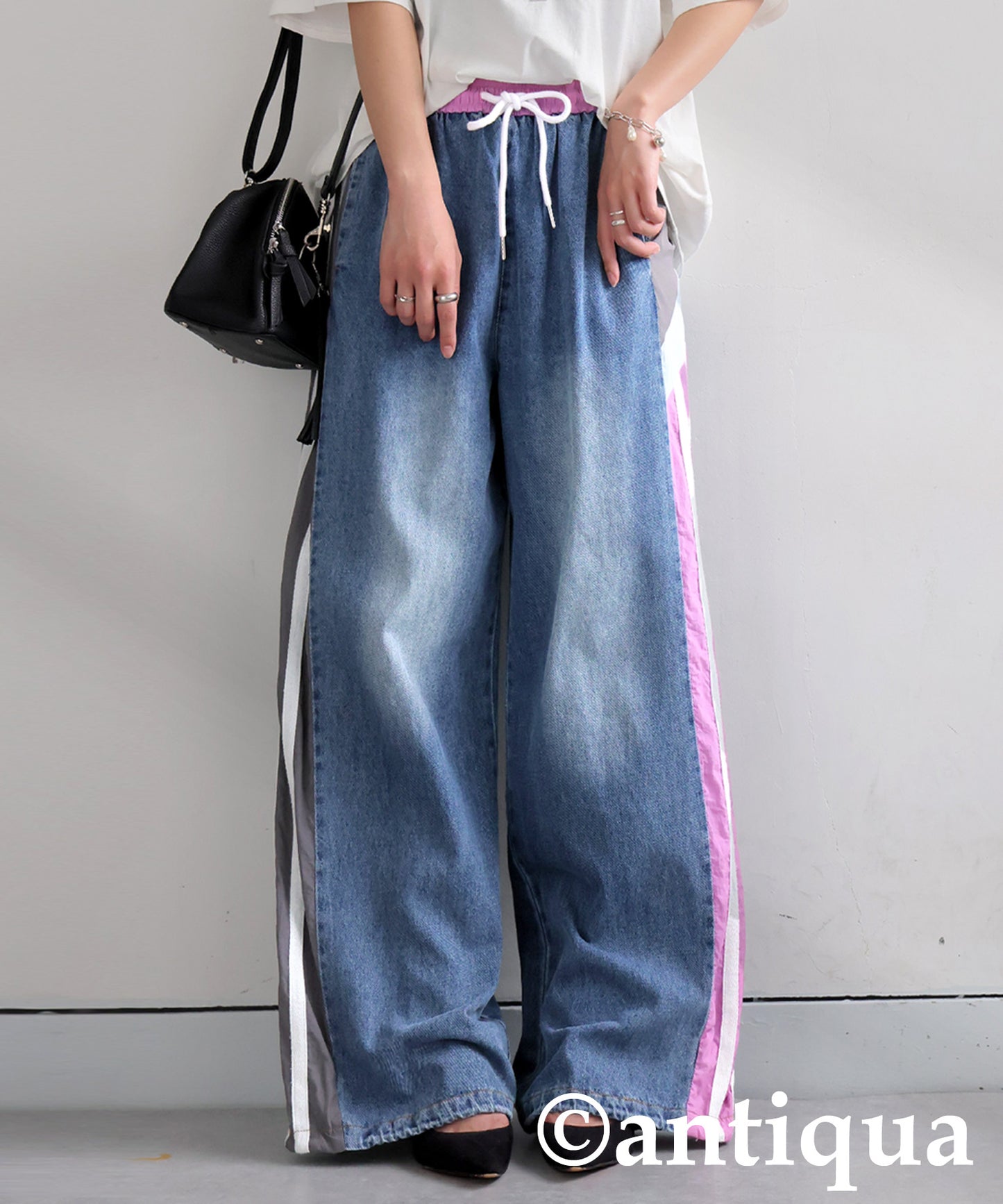 Ladies Asymmetrical Denim Pants