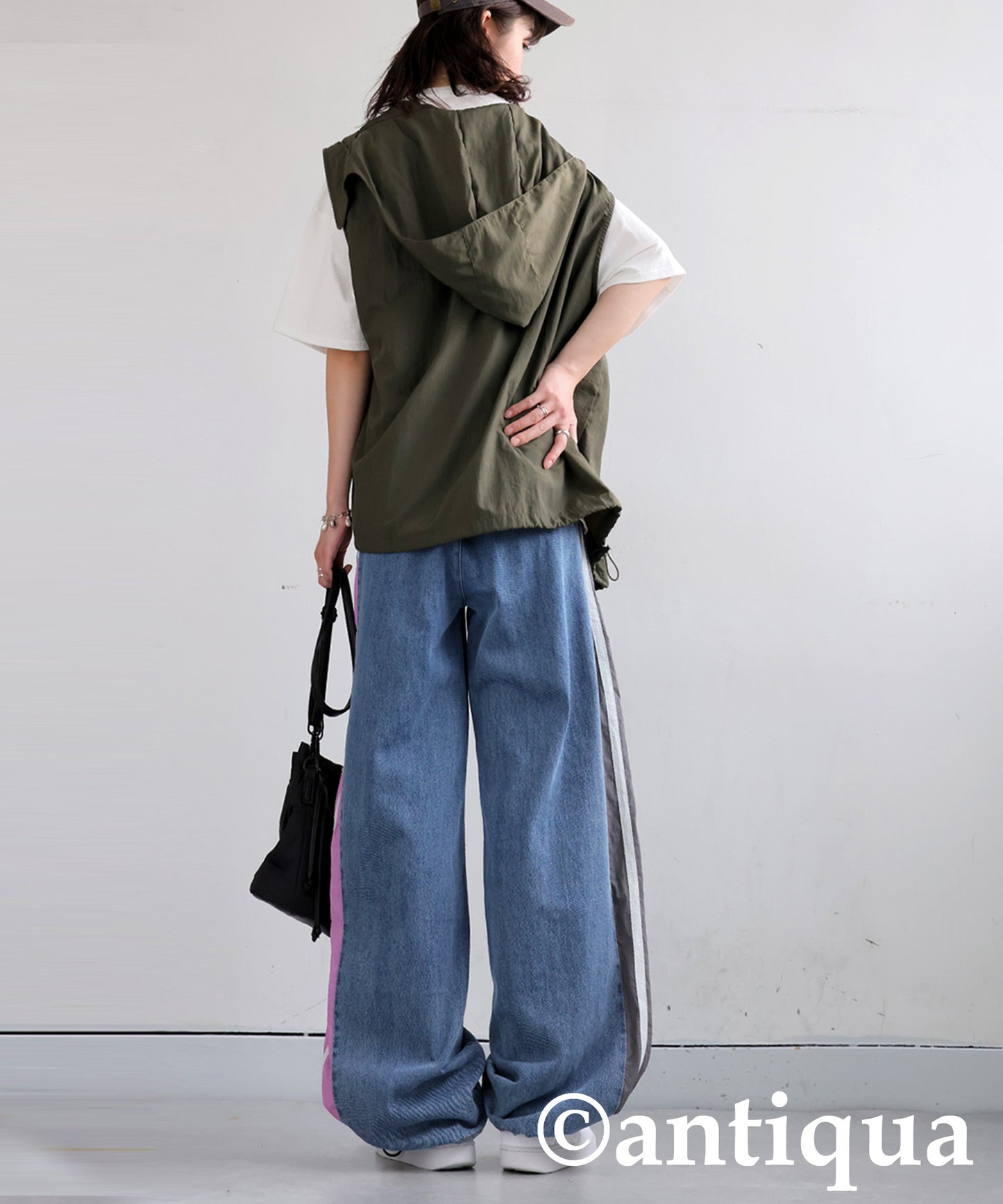 Ladies Asymmetrical Denim Pants