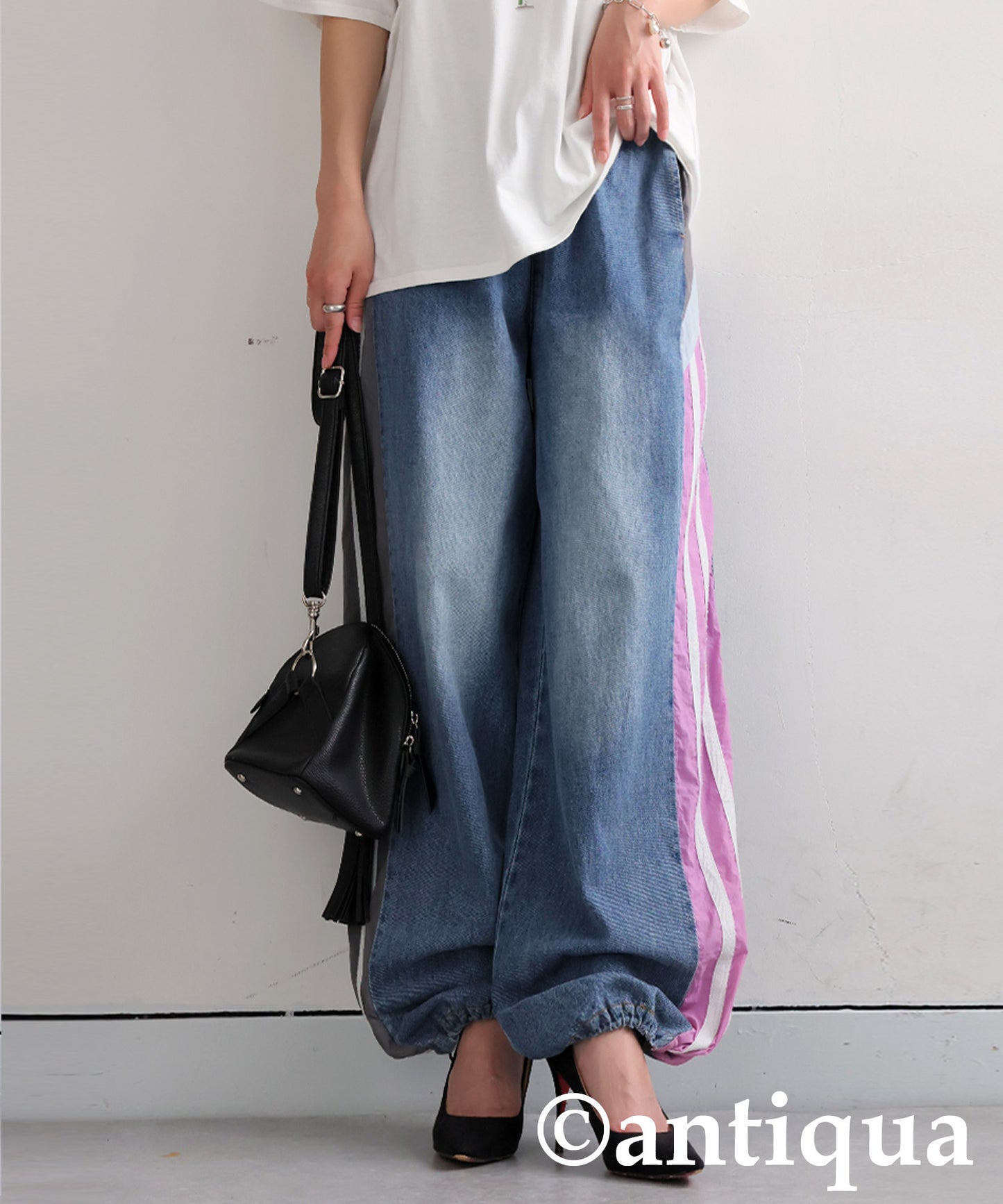 Ladies Asymmetrical Denim Pants