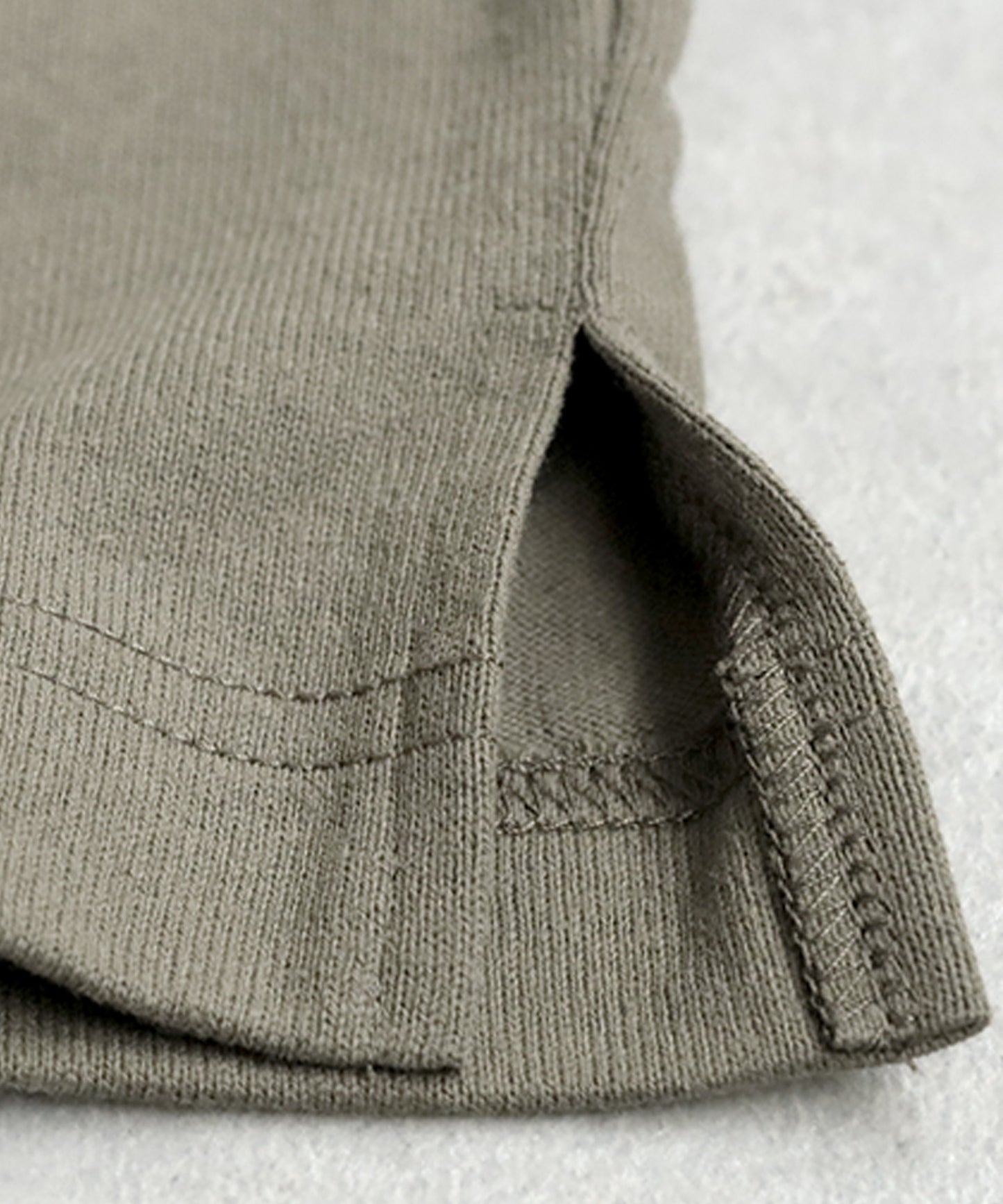 Henley Neck Basque Long T-Shirt Men's