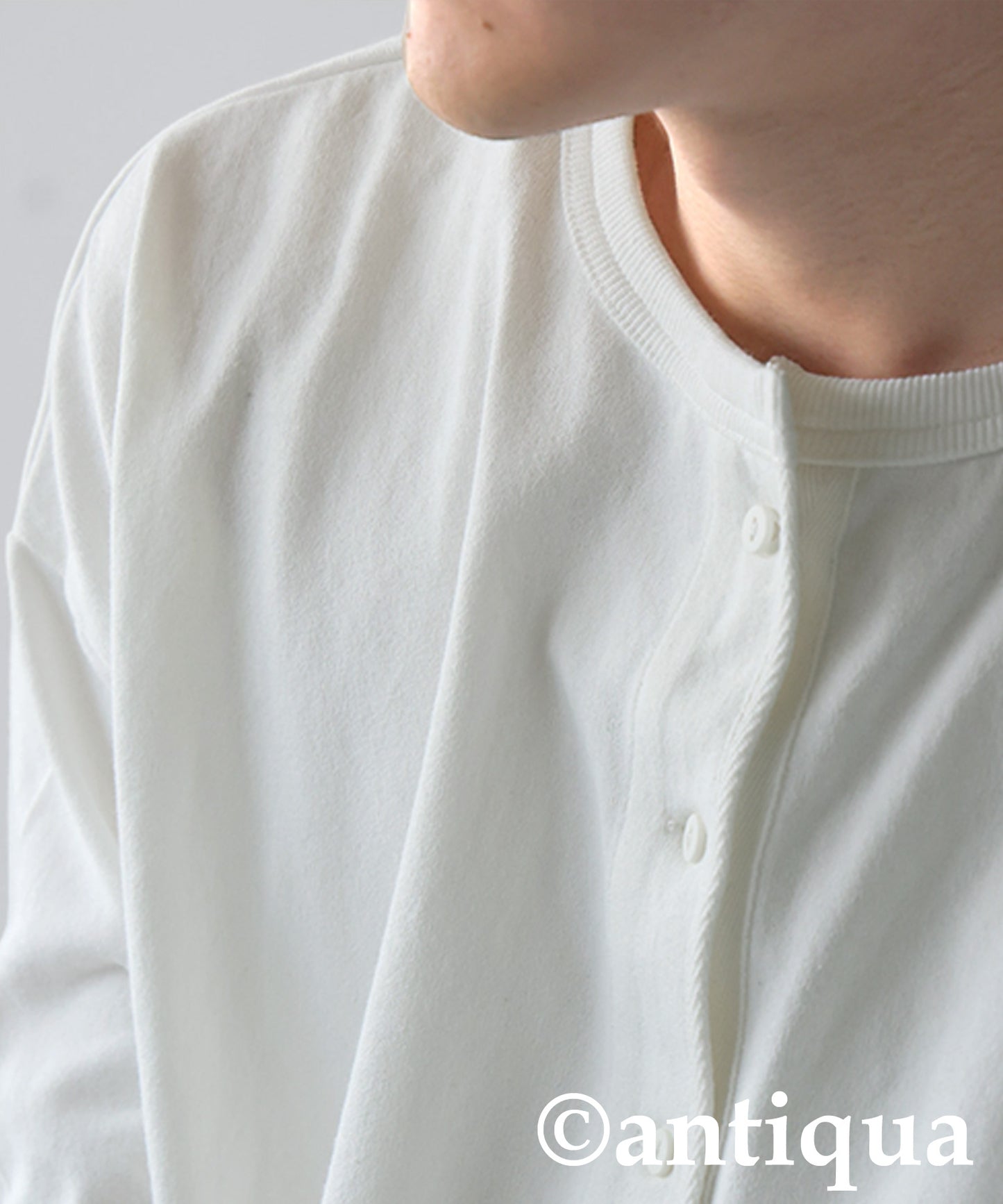 Henley Neck Basque Long T-Shirt Men's