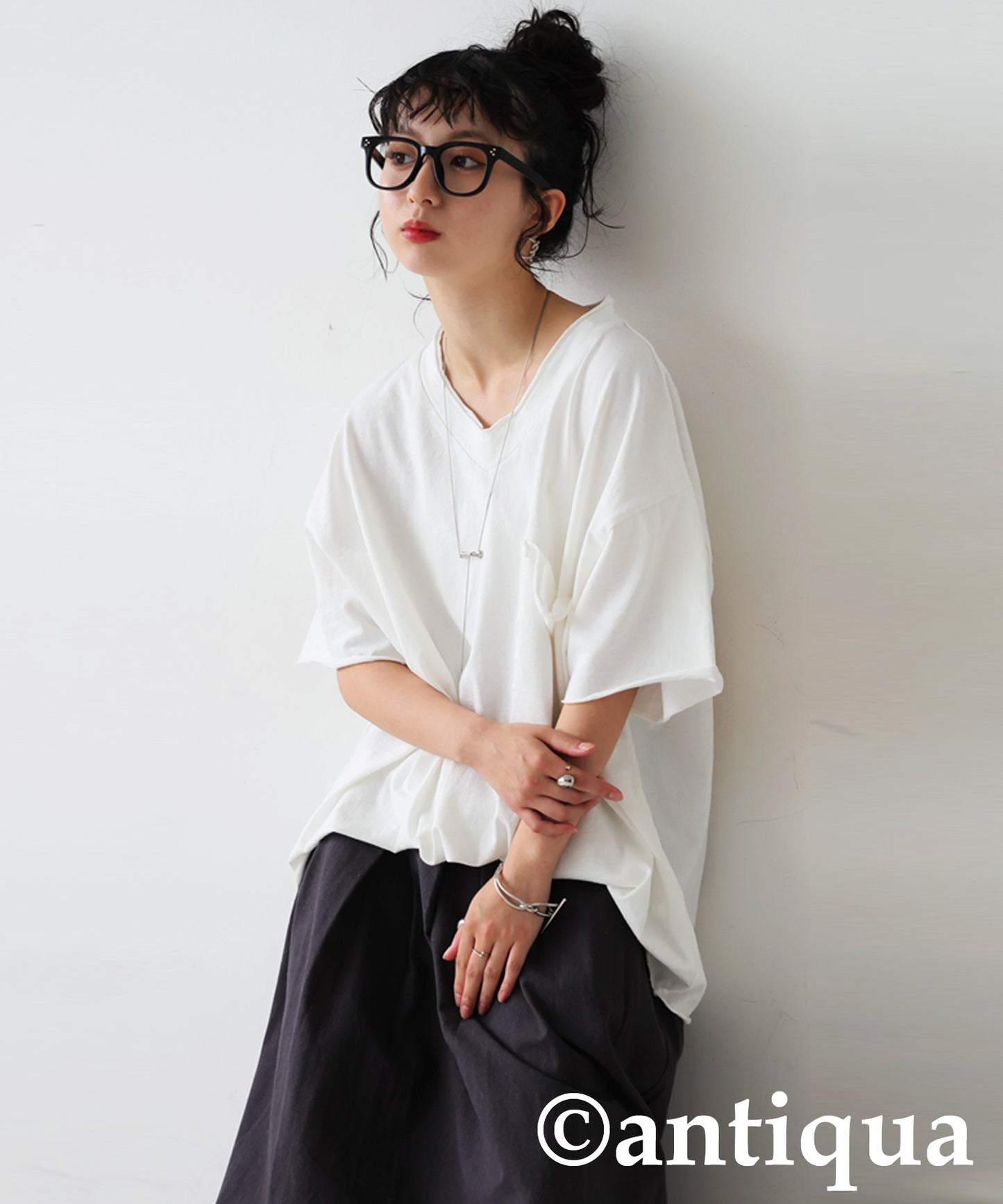 Ladies Cut-Off Big T-Shirt