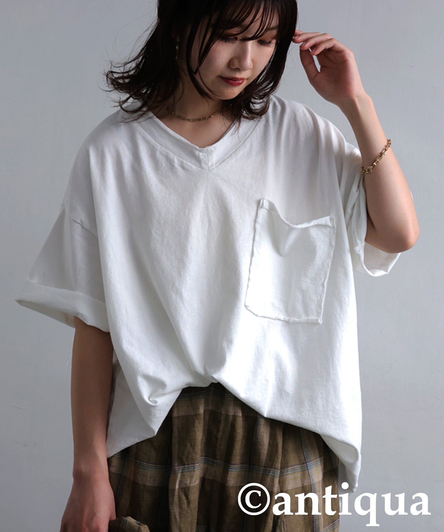 Ladies Cut-Off Big T-Shirt