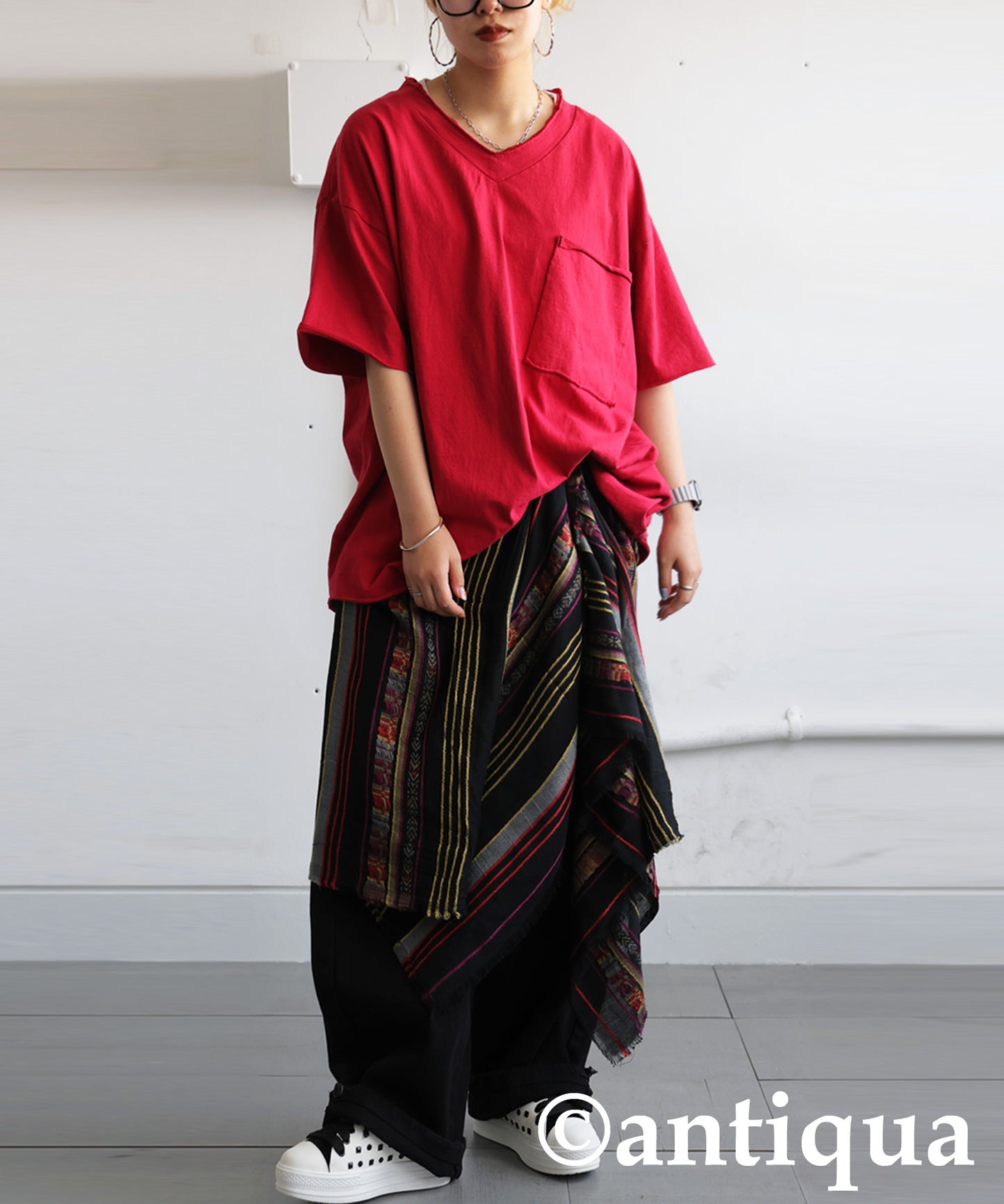 Ladies Cut-Off Big T-Shirt