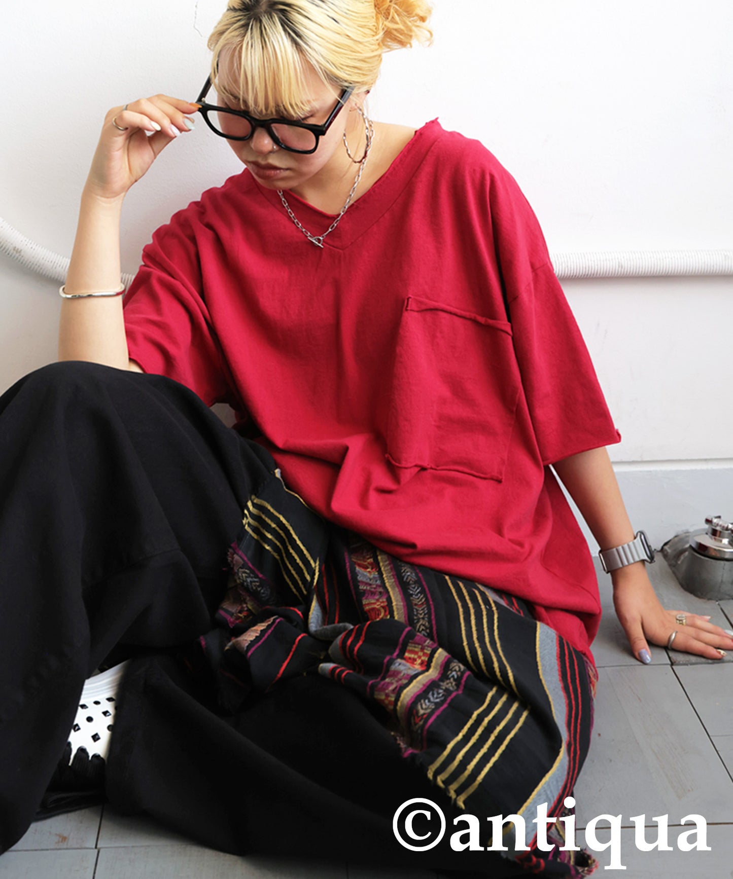 Ladies Cut-Off Big T-Shirt