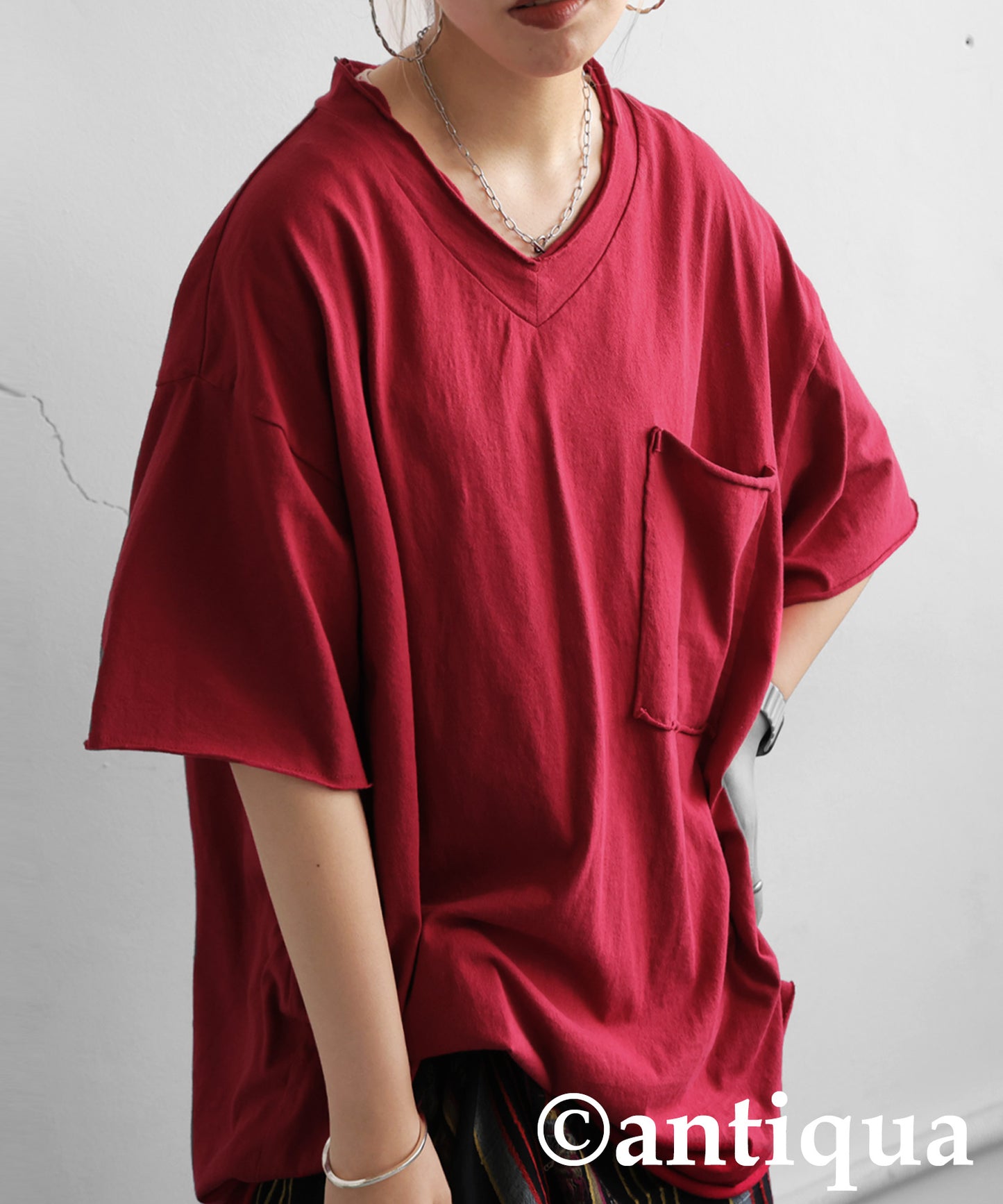 Ladies Cut-Off Big T-Shirt