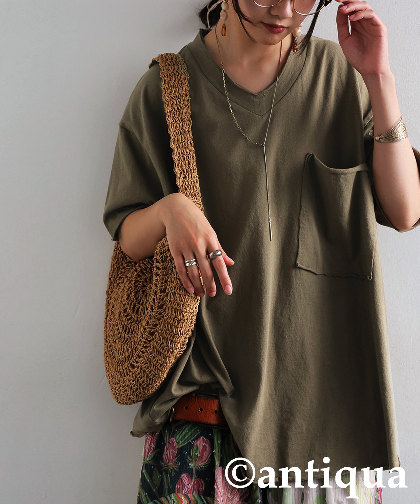 Ladies Cut-Off Big T-Shirt