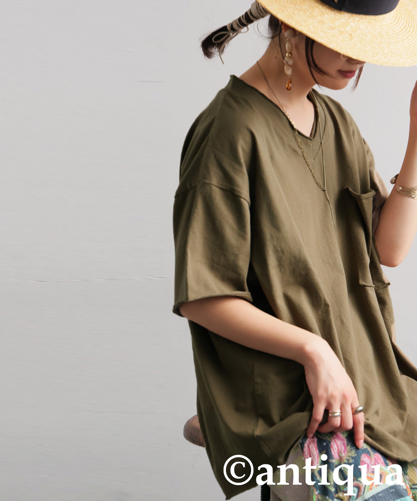 Ladies Cut-Off Big T-Shirt