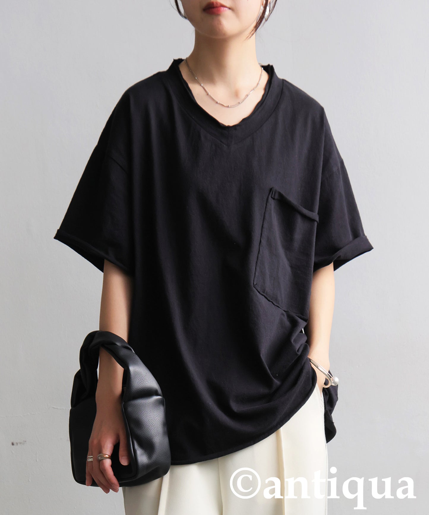 Ladies Cut-Off Big T-Shirt