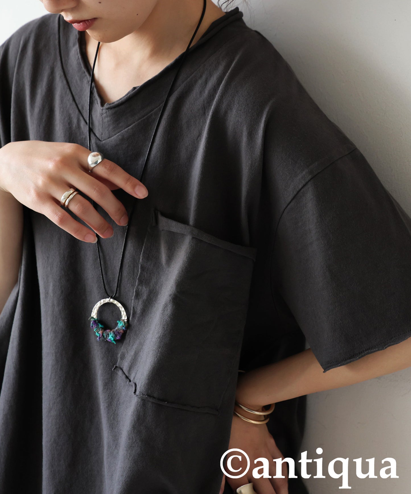 Ladies Cut-Off Big T-Shirt