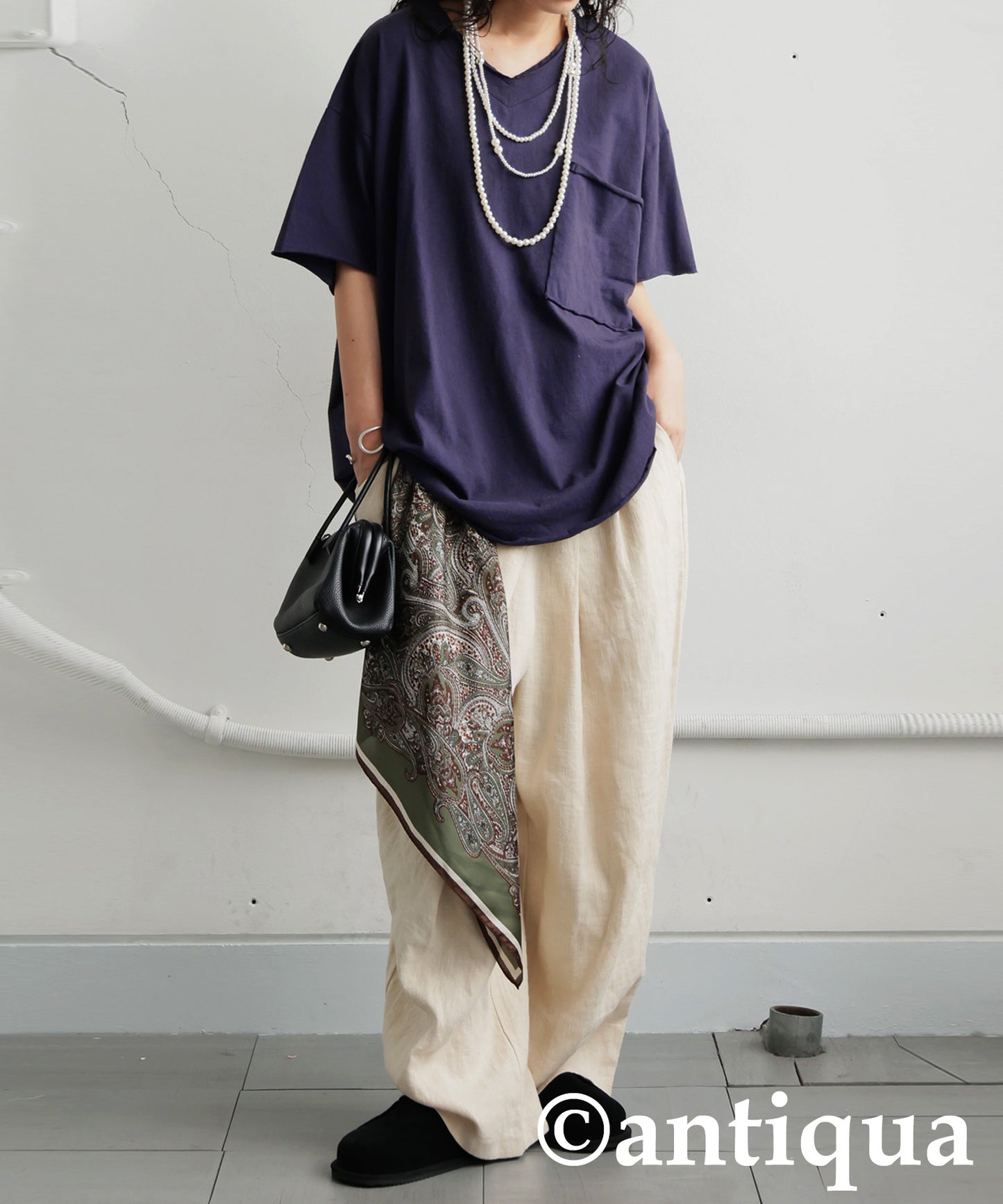 Ladies Cut-Off Big T-Shirt