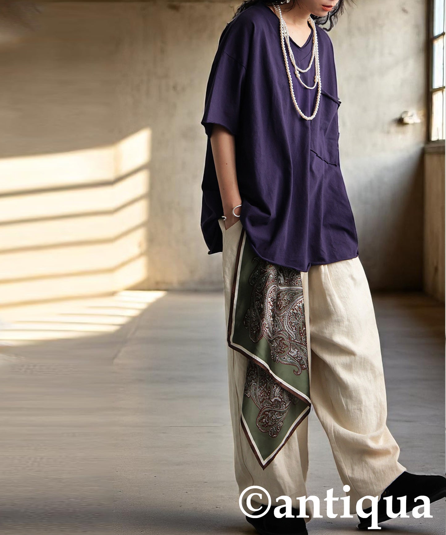 Ladies Cut-Off Big T-Shirt