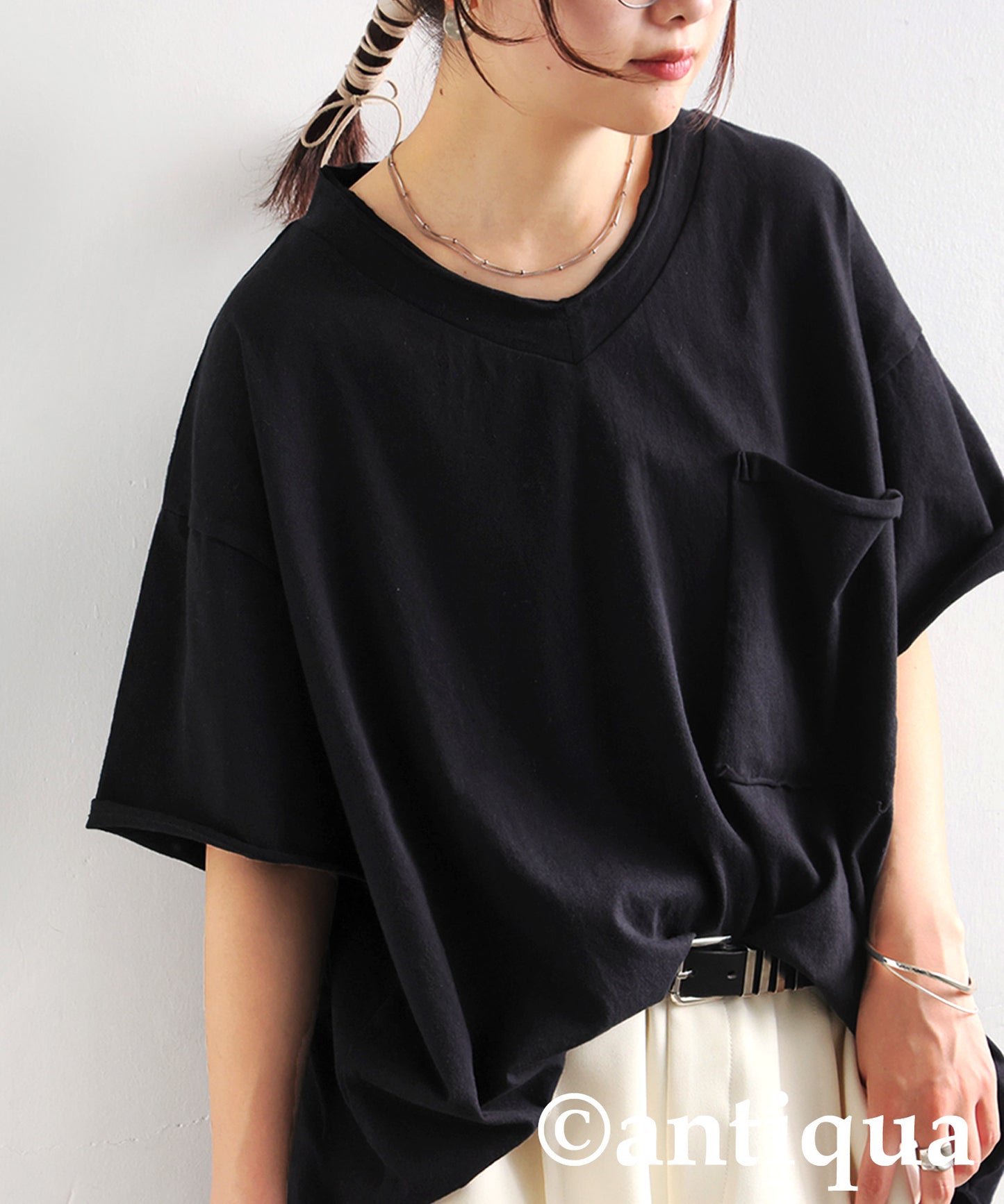 Ladies Cut-Off Big T-Shirt