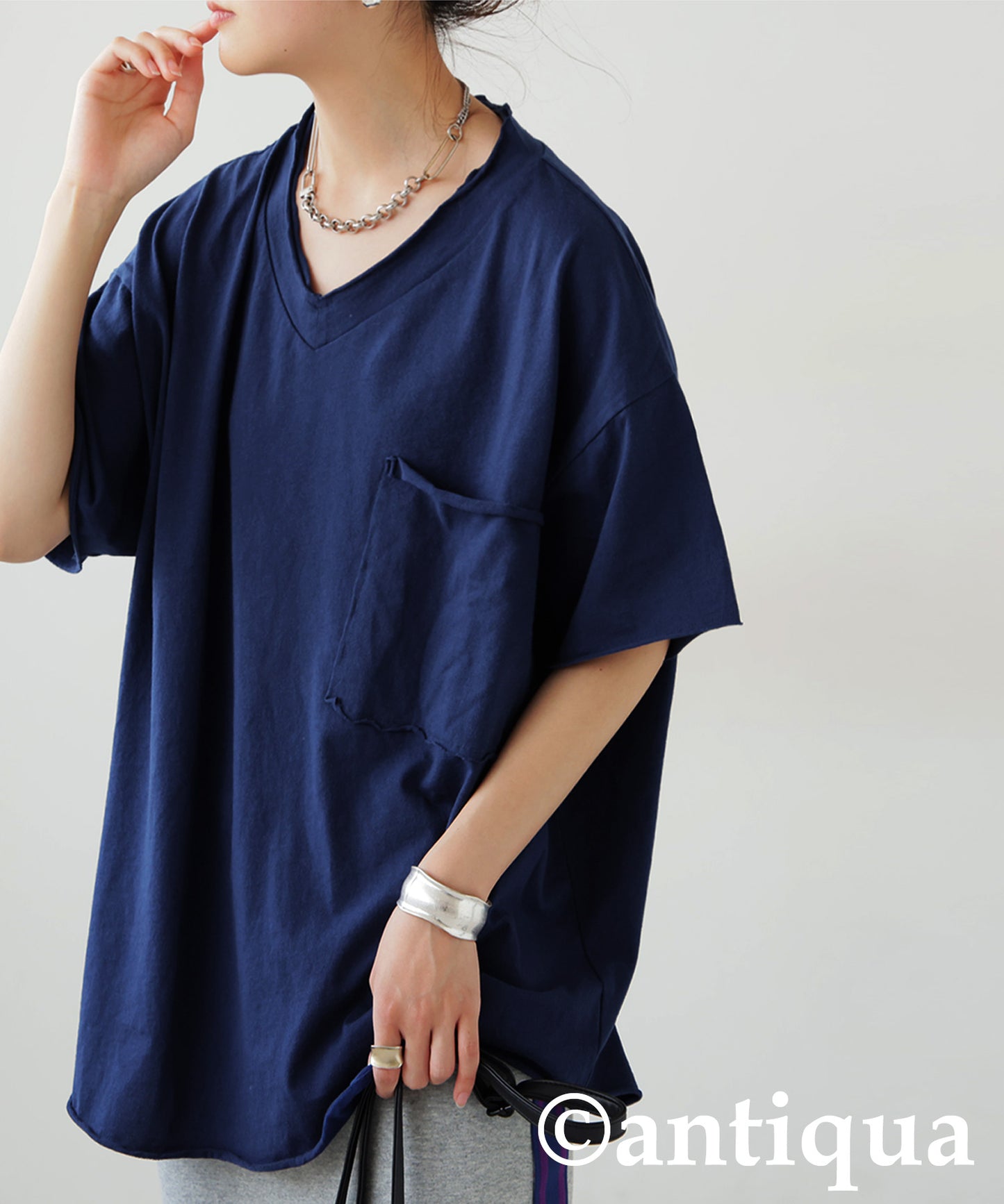 Ladies Cut-Off Big T-Shirt