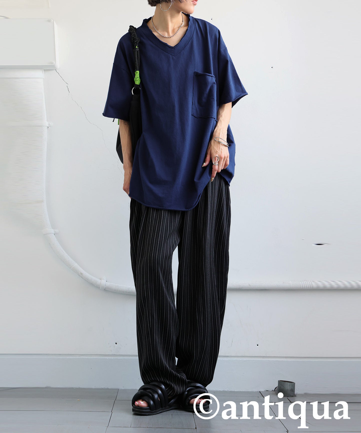 Ladies Cut-Off Big T-Shirt