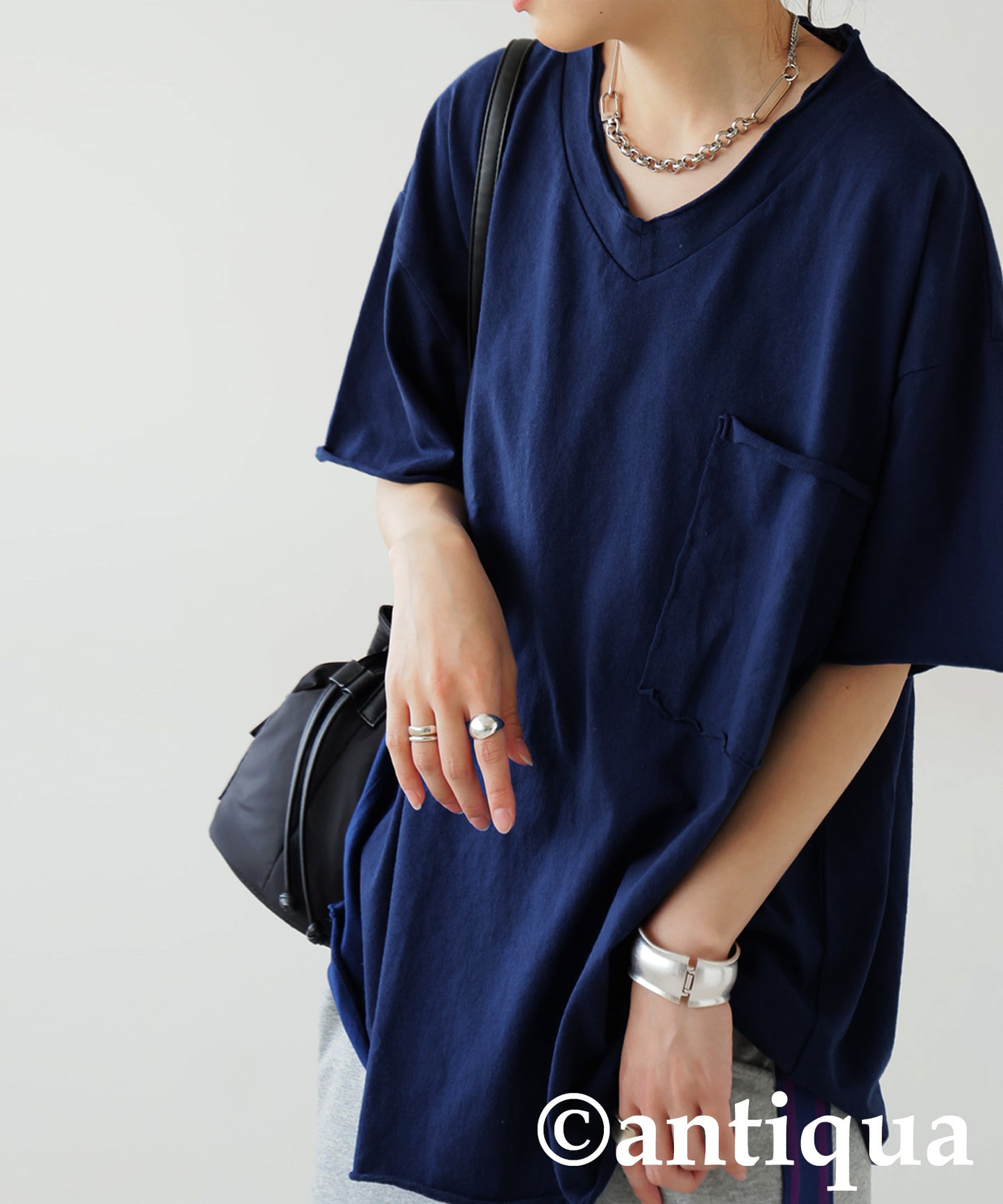 Ladies Cut-Off Big T-Shirt