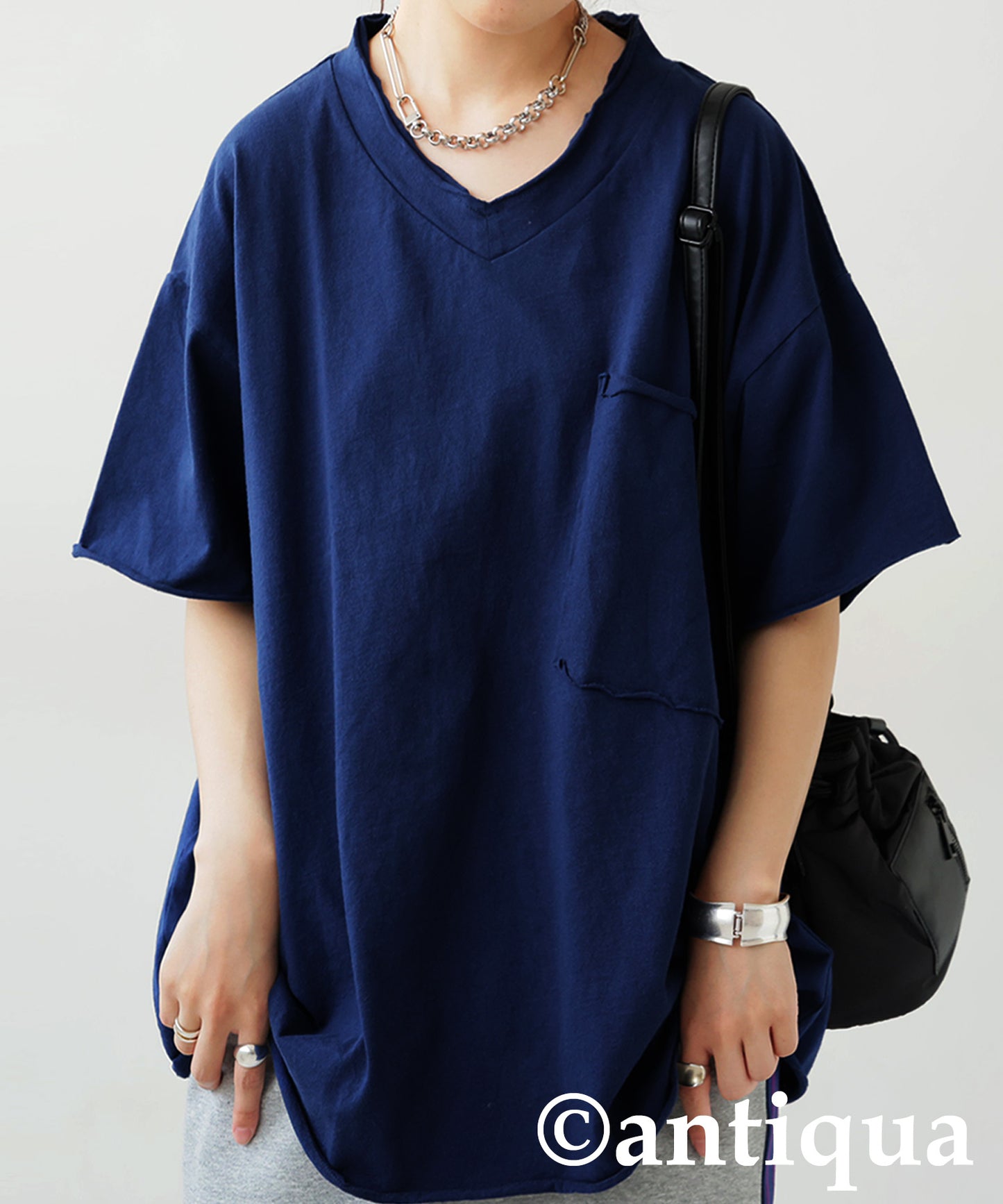 Ladies Cut-Off Big T-Shirt