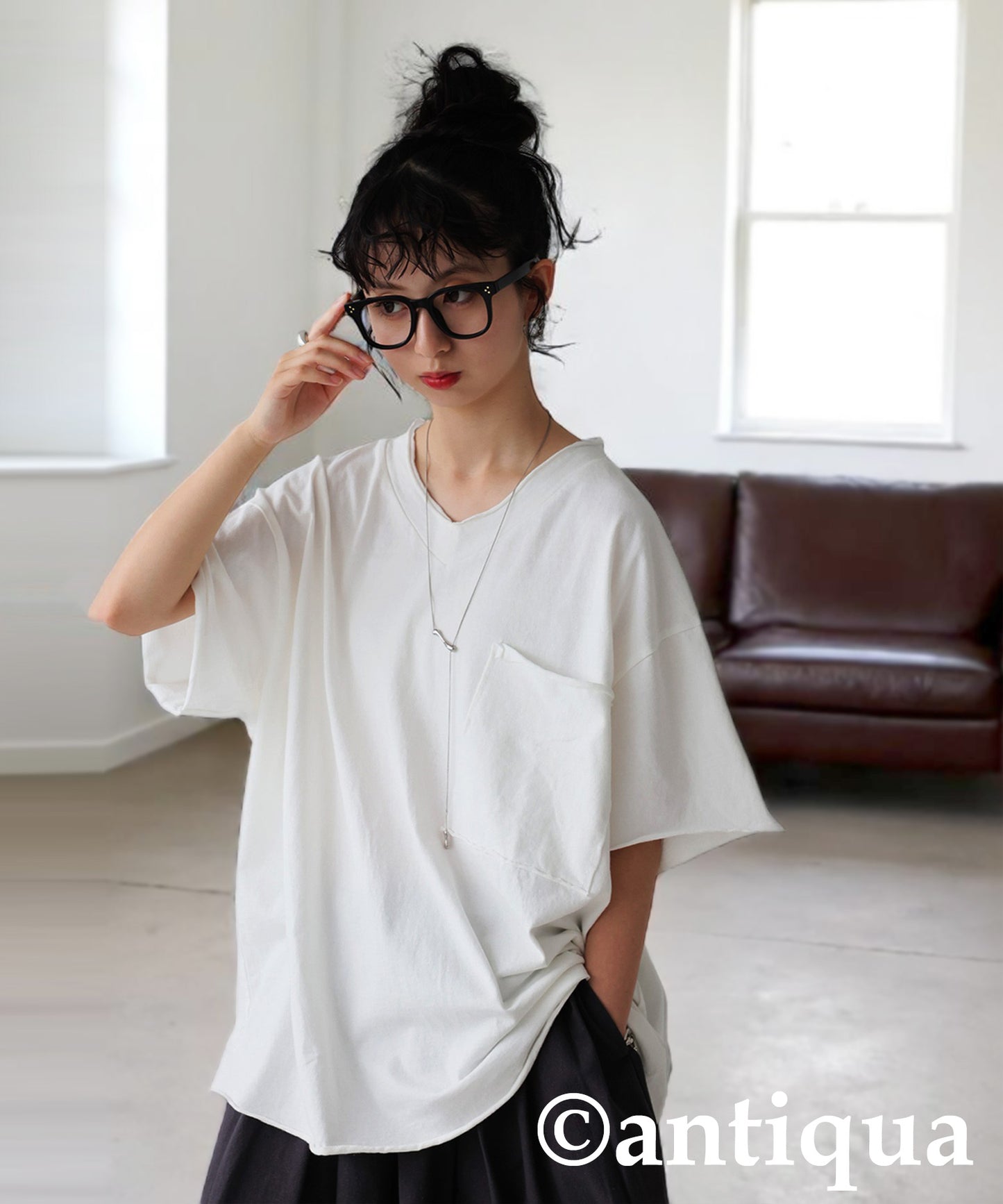 Ladies Cut-Off Big T-Shirt