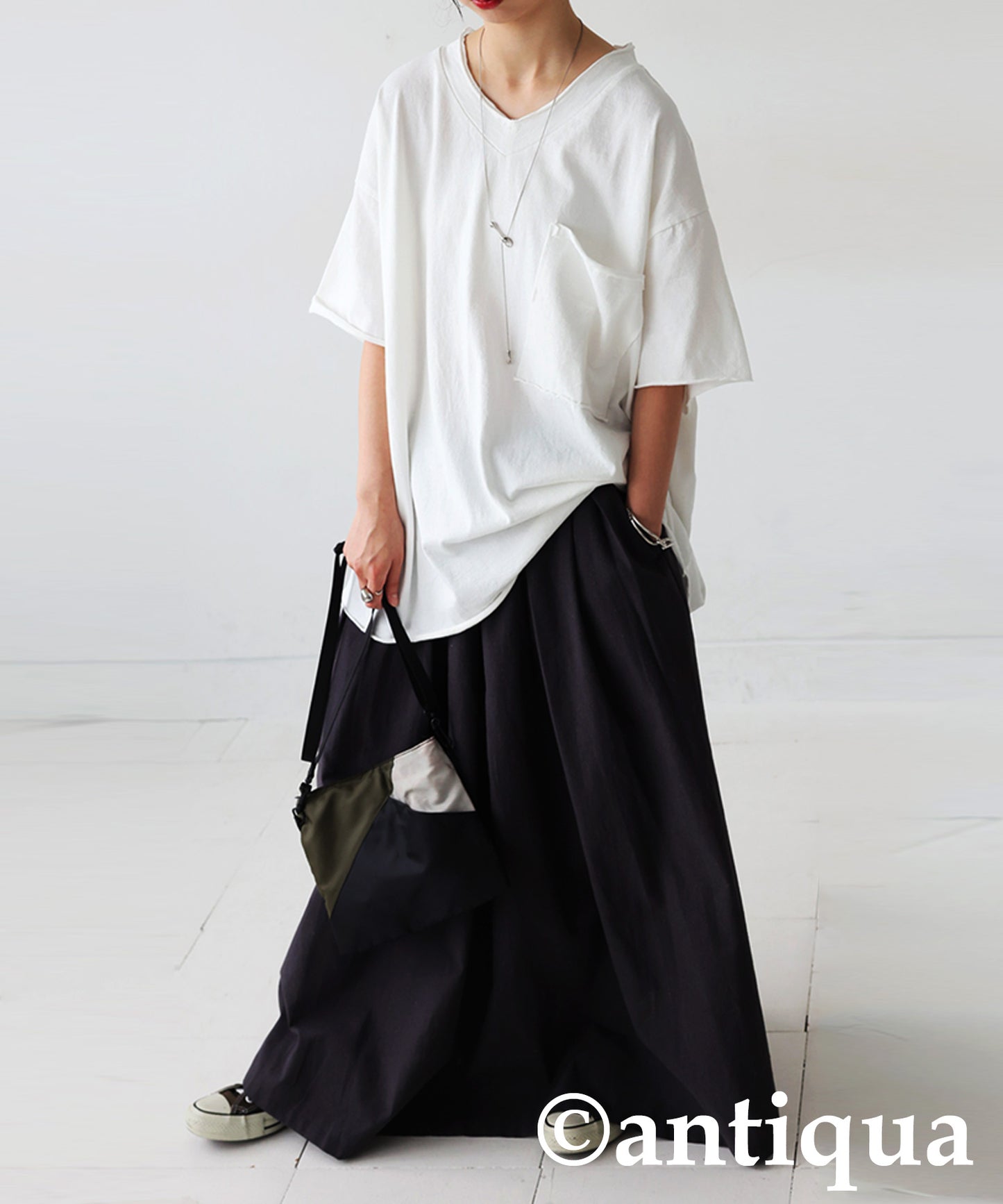 Ladies Cut-Off Big T-Shirt