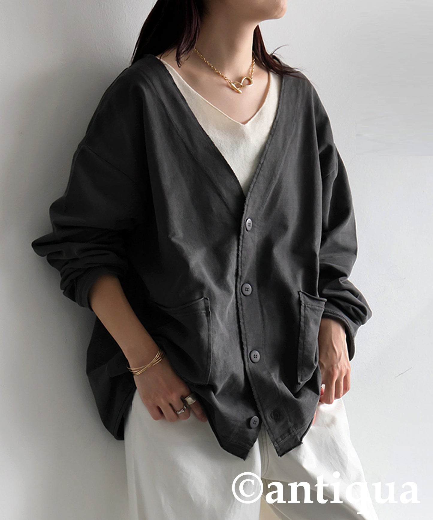 V-Neck Cardigan Ladies