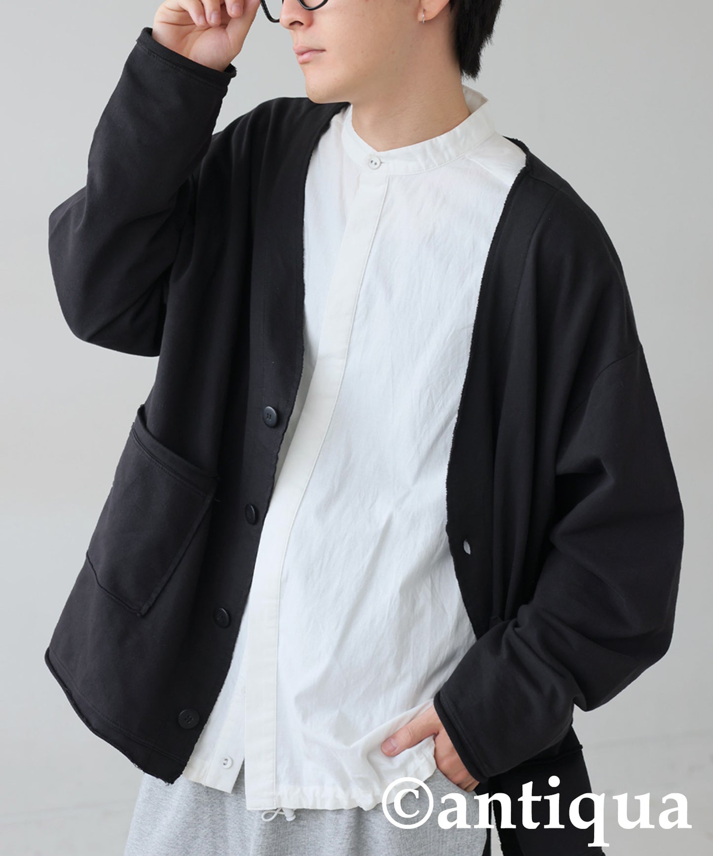 V-Neck Cardigan Men's