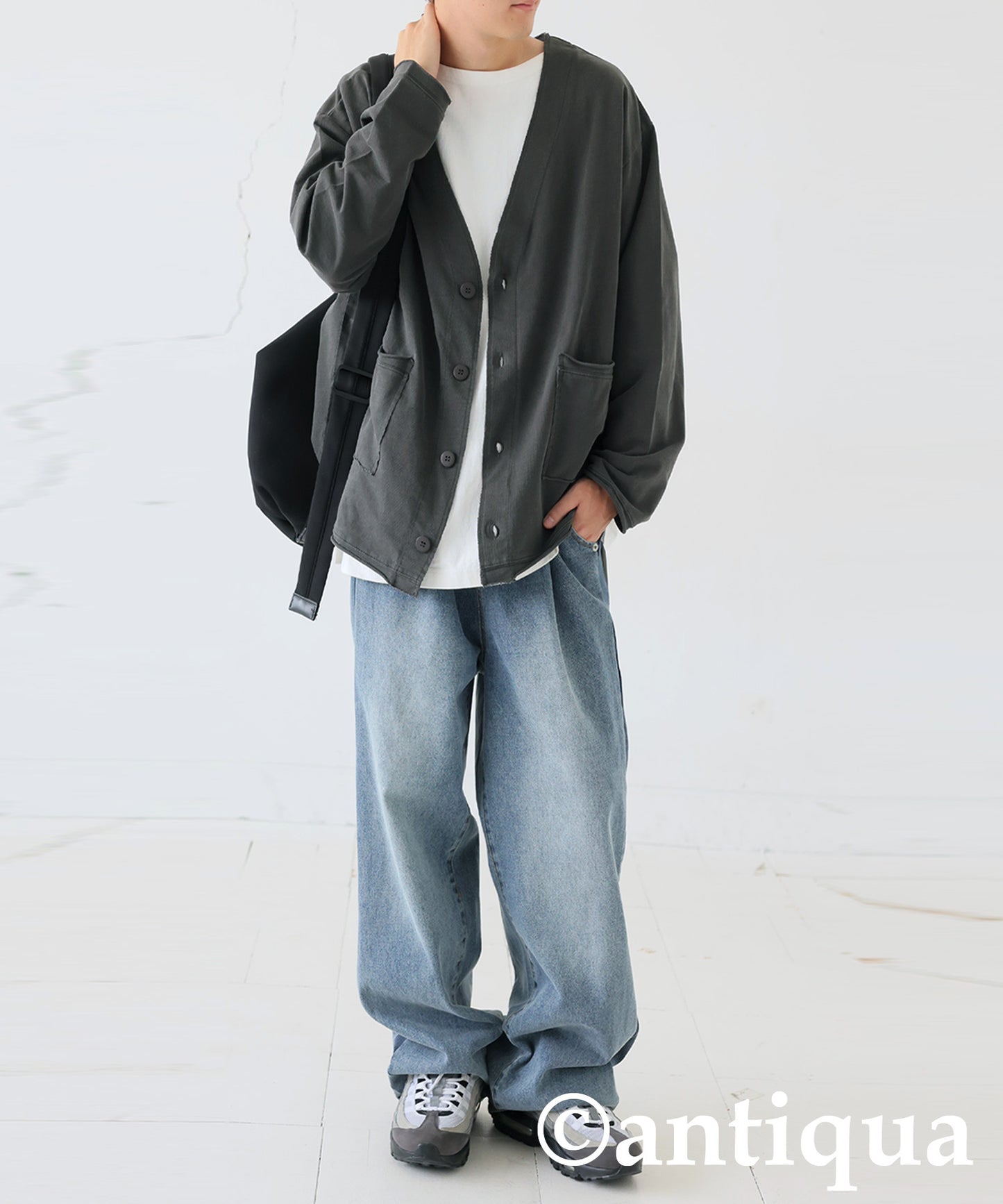 V-Neck Cardigan Men's