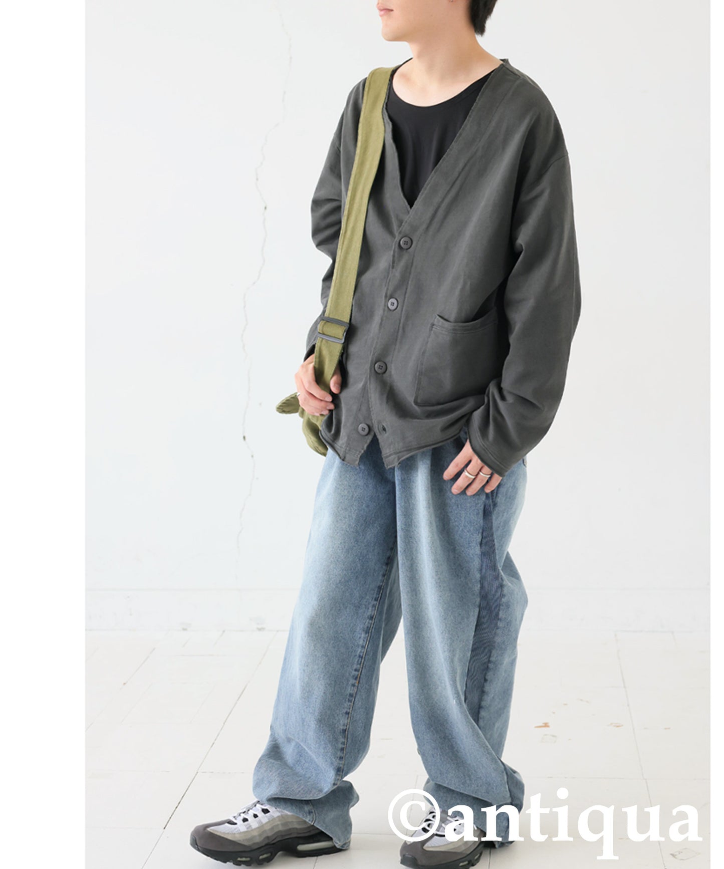 V-Neck Cardigan Men's