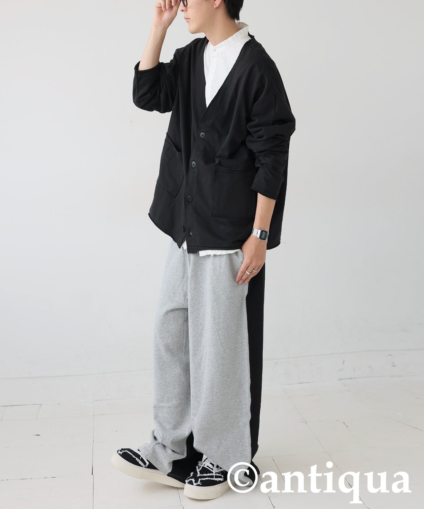 V-Neck Cardigan Men's