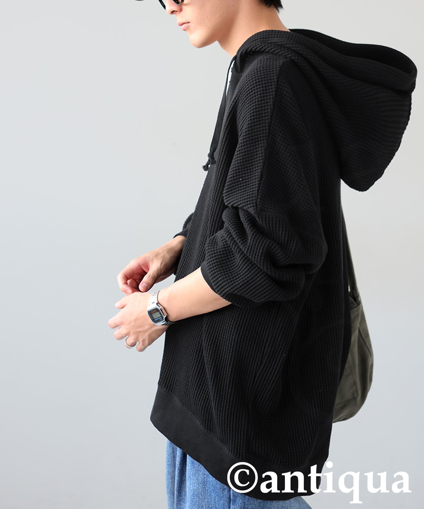 Gusseted Neck Hoodie Men's