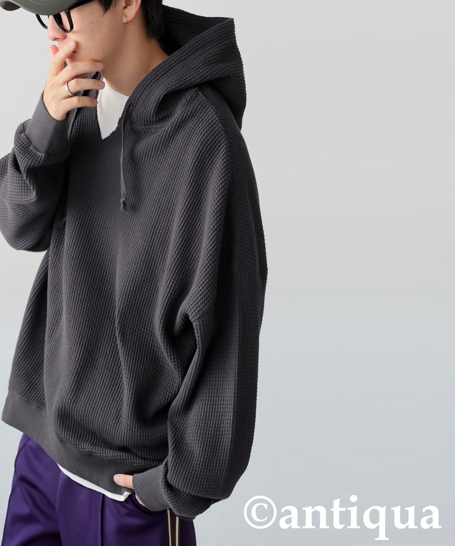 Gusseted Neck Hoodie Men's