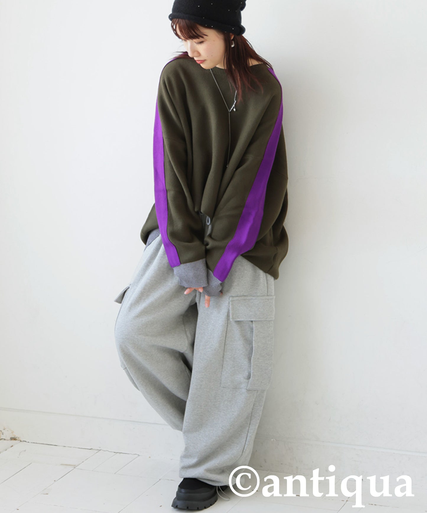 Color-Coordinated Striped Knit Tops Ladies