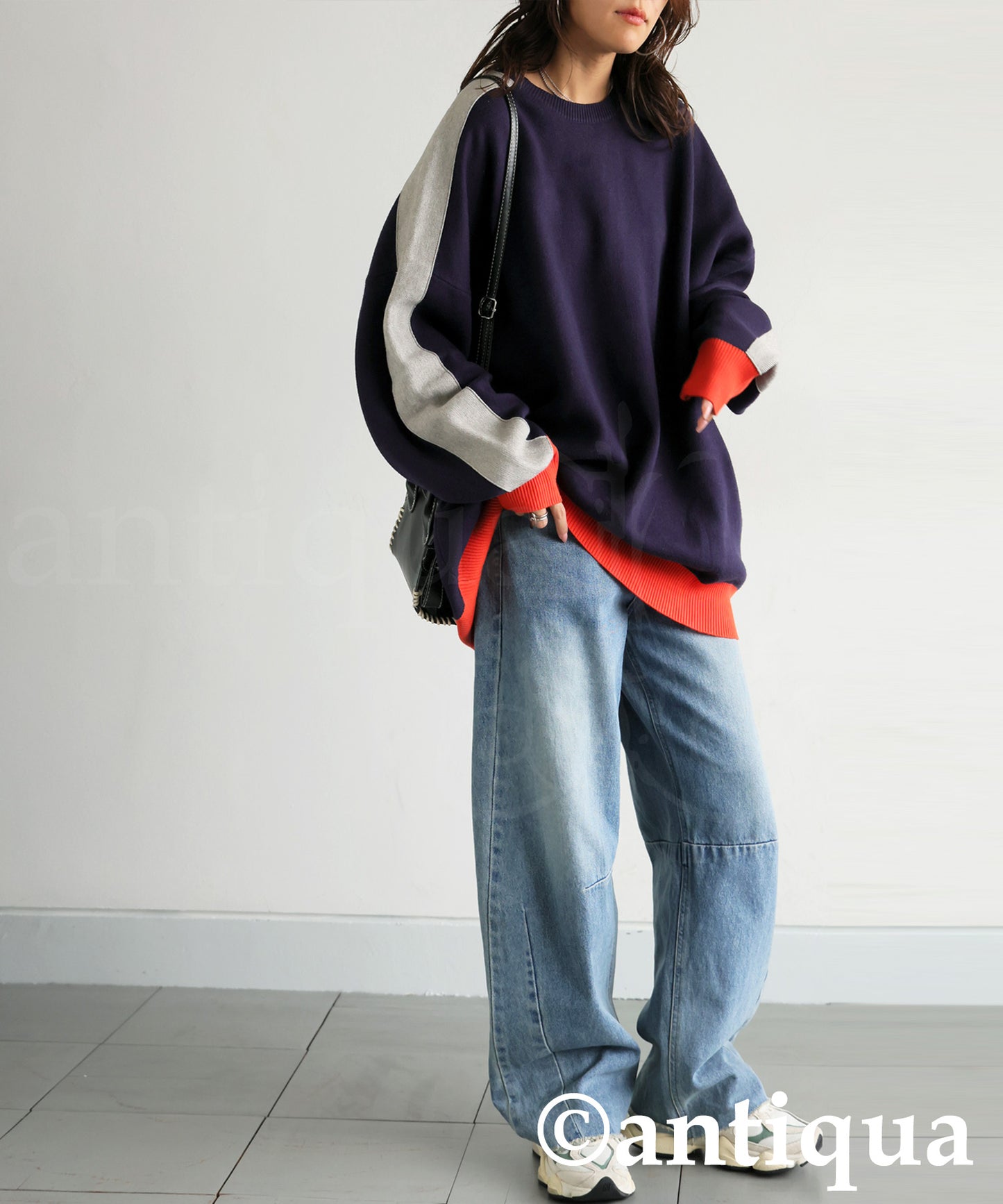 Color-Coordinated Striped Knit Tops Ladies