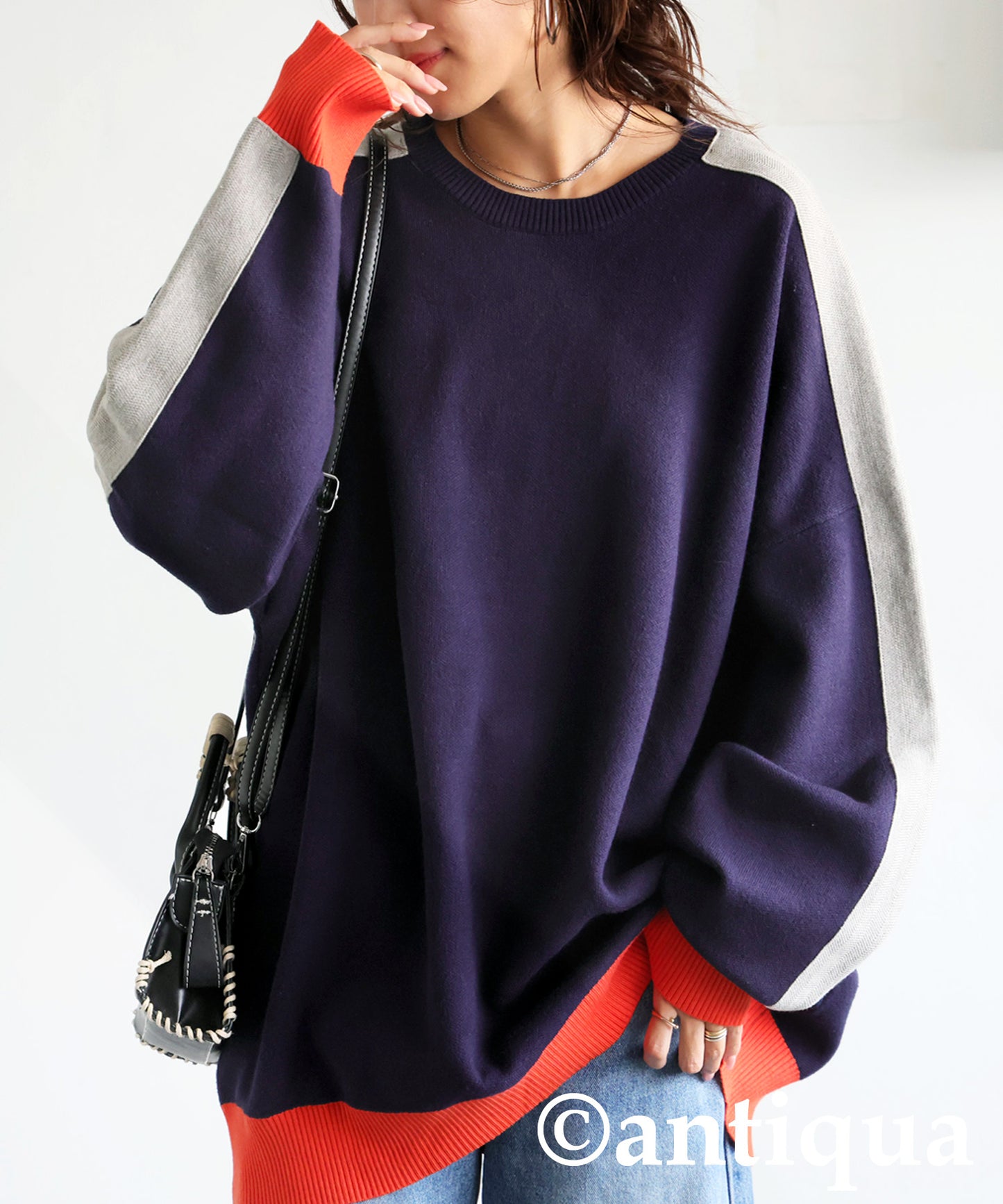 Color-Coordinated Striped Knit Tops Ladies