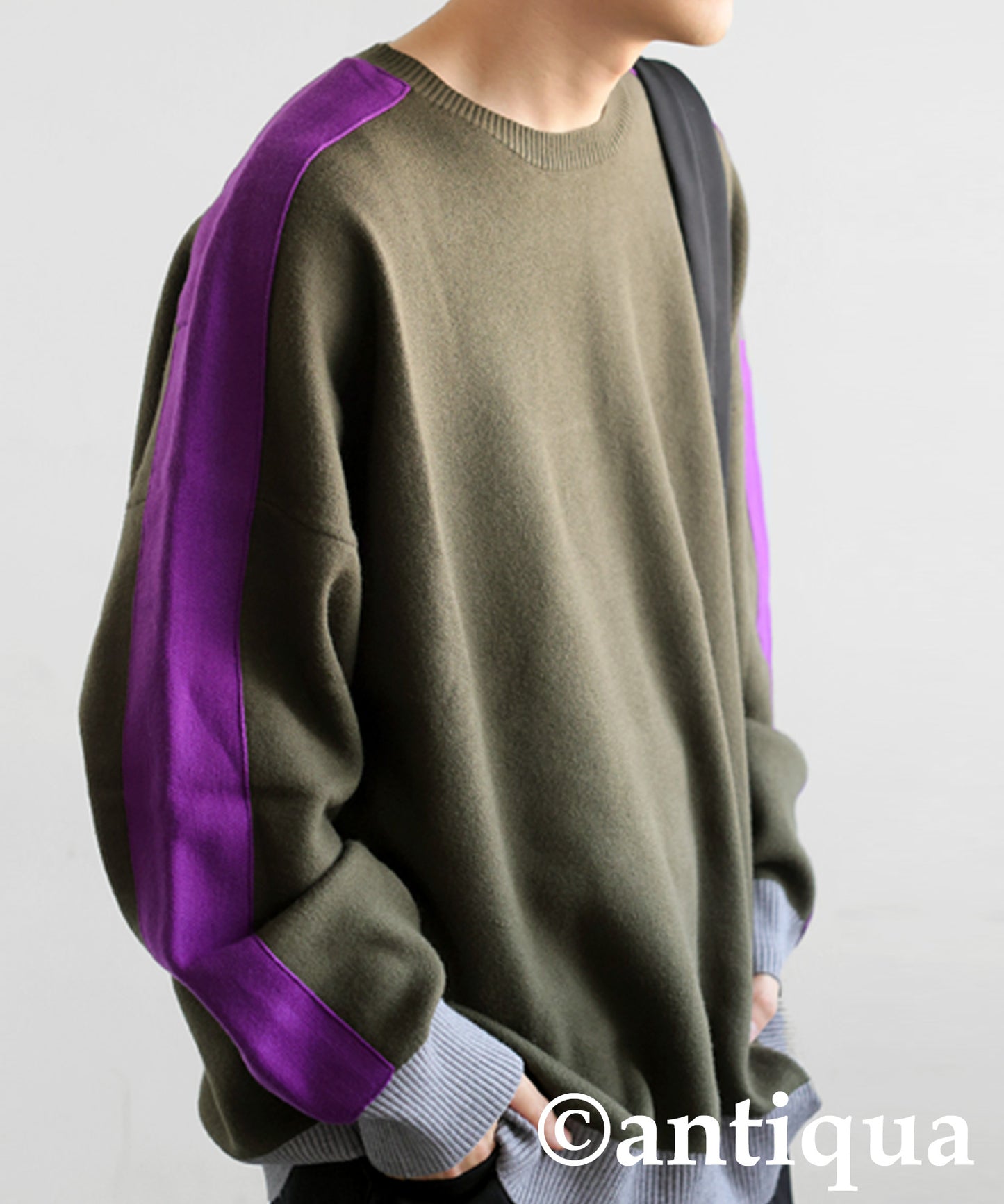 Color-Coordinated Striped Knit Tops Men's