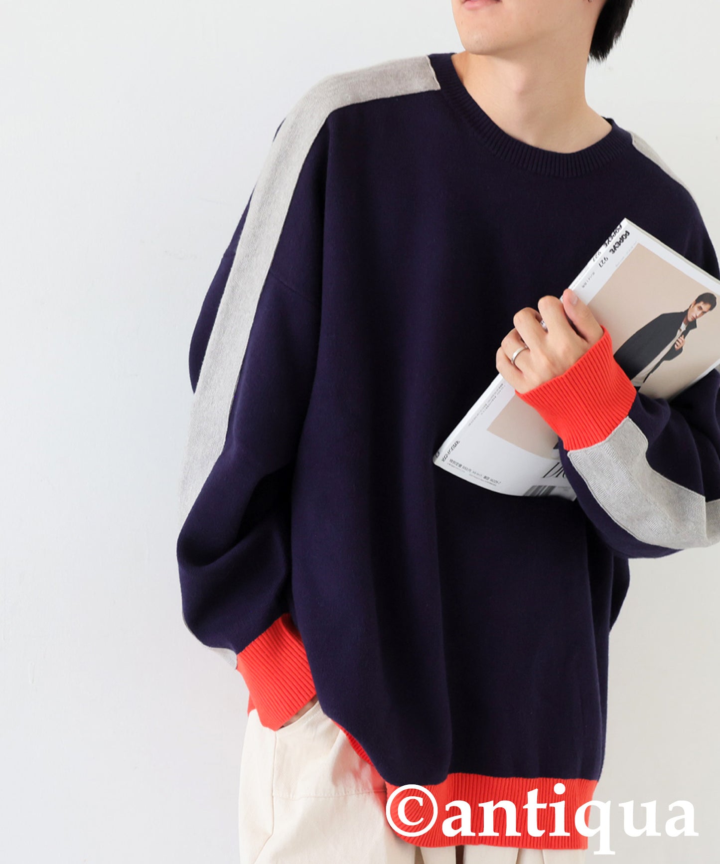 Color-Coordinated Striped Knit Tops Men's