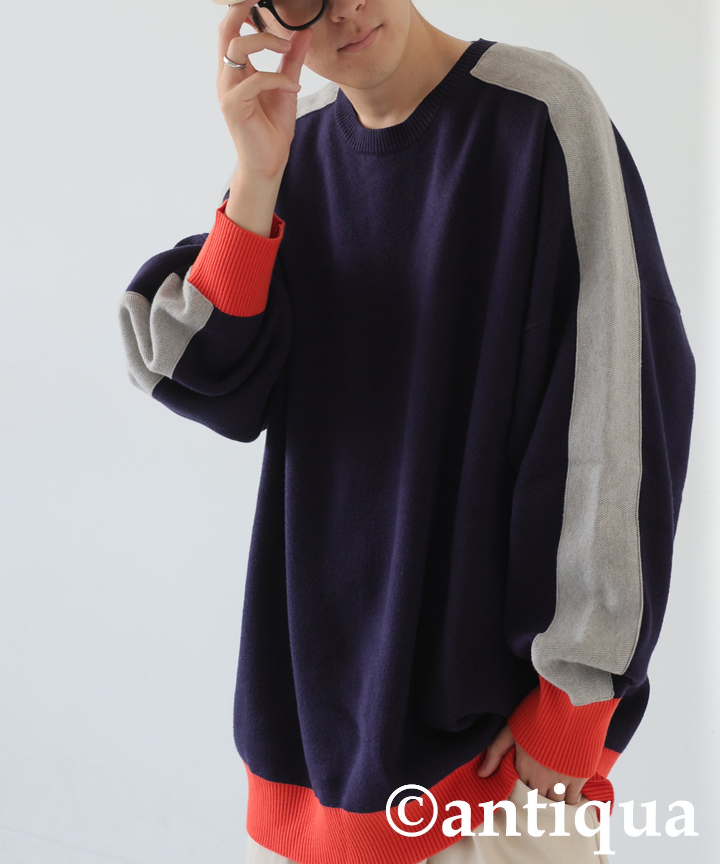 Color-Coordinated Striped Knit Tops Men's