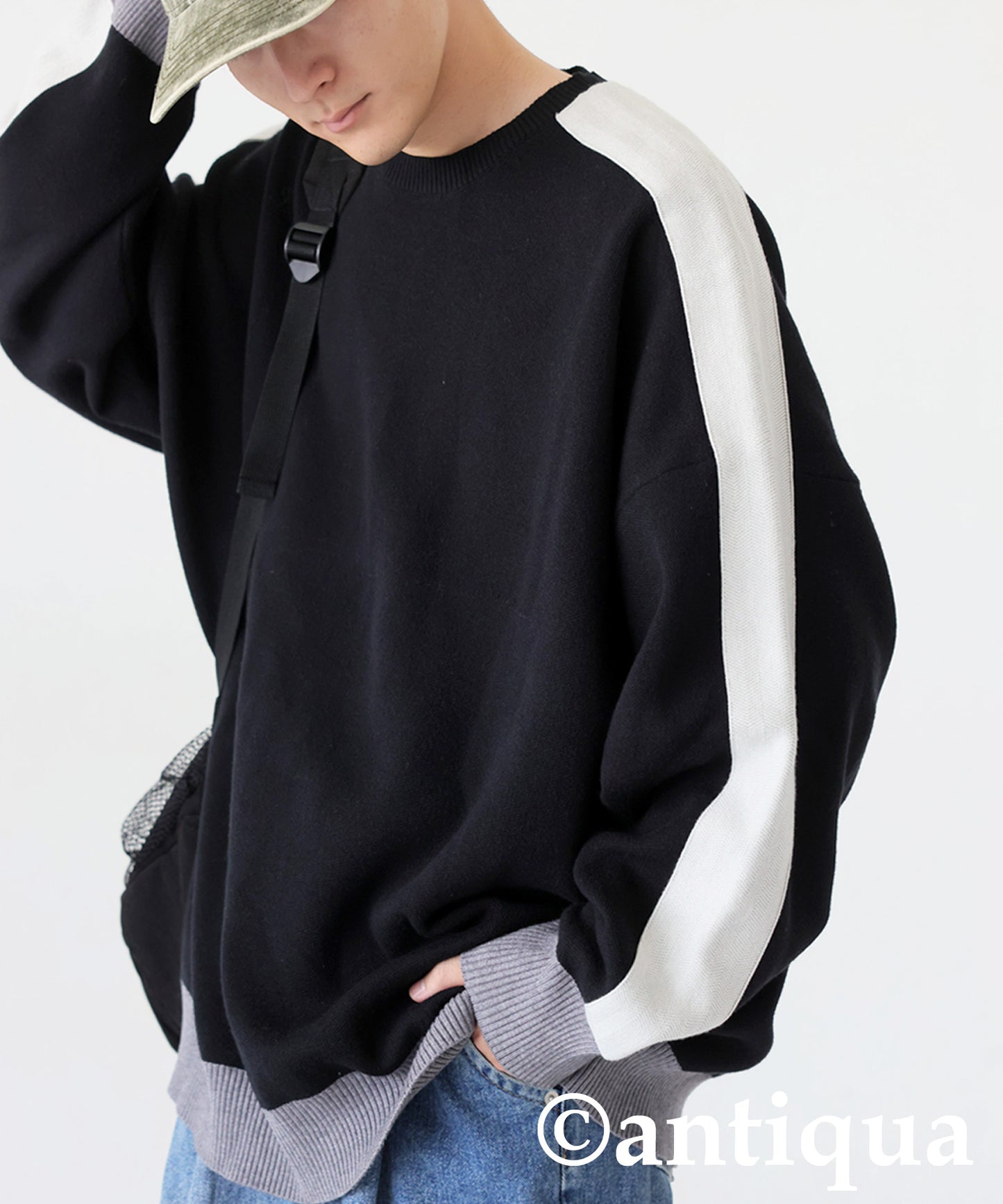 Color-Coordinated Striped Knit Tops Men's