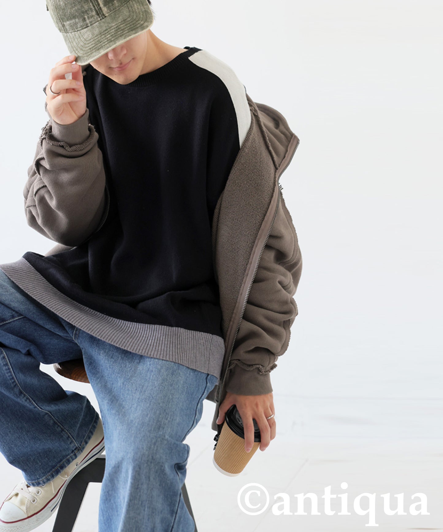 Color-Coordinated Striped Knit Tops Men's