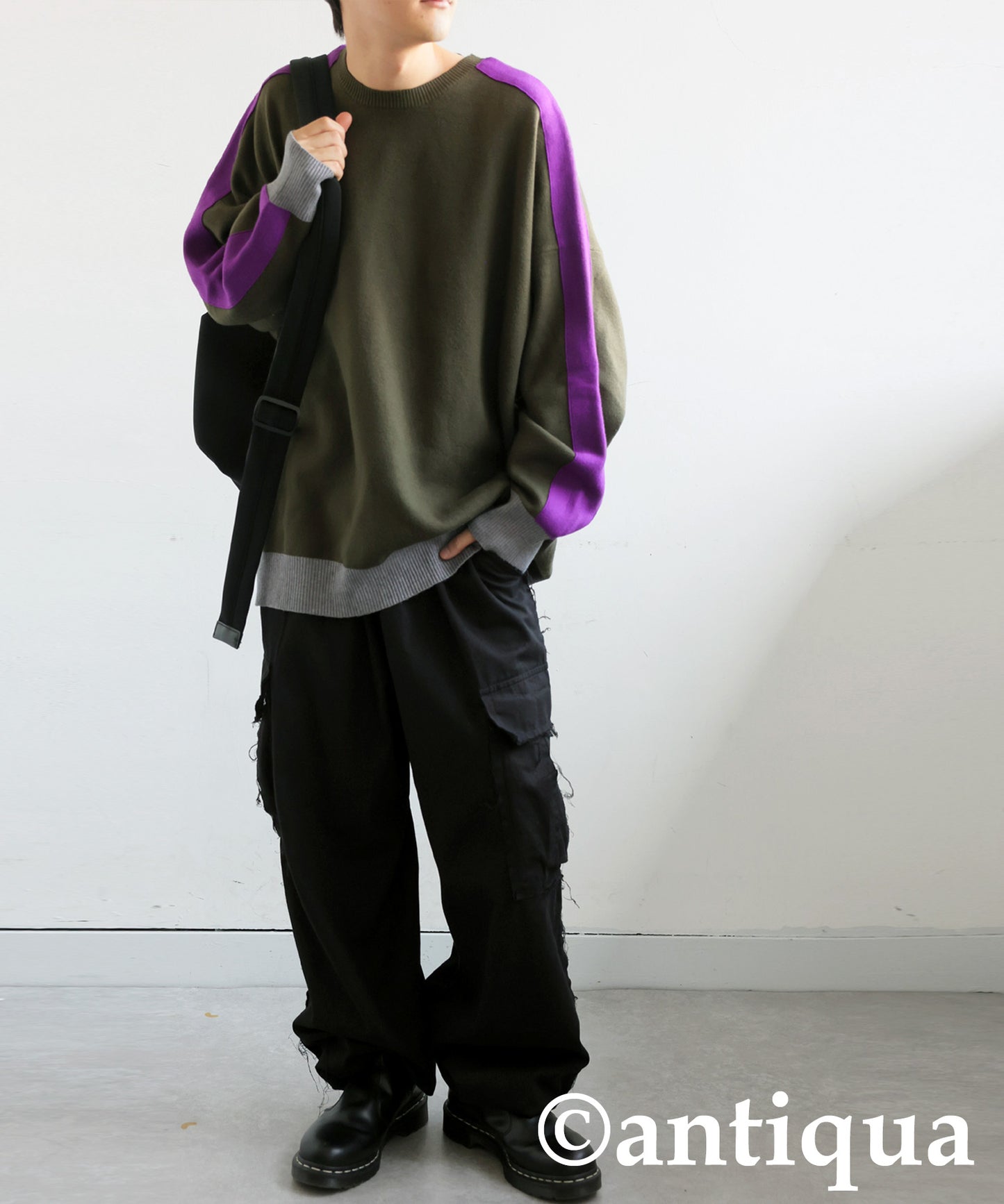 Color-Coordinated Striped Knit Tops Men's