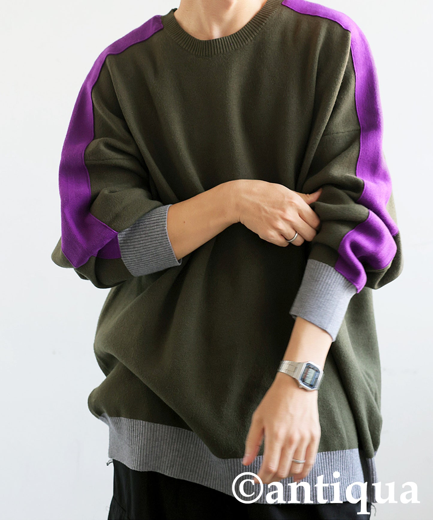 Color-Coordinated Striped Knit Tops Men's