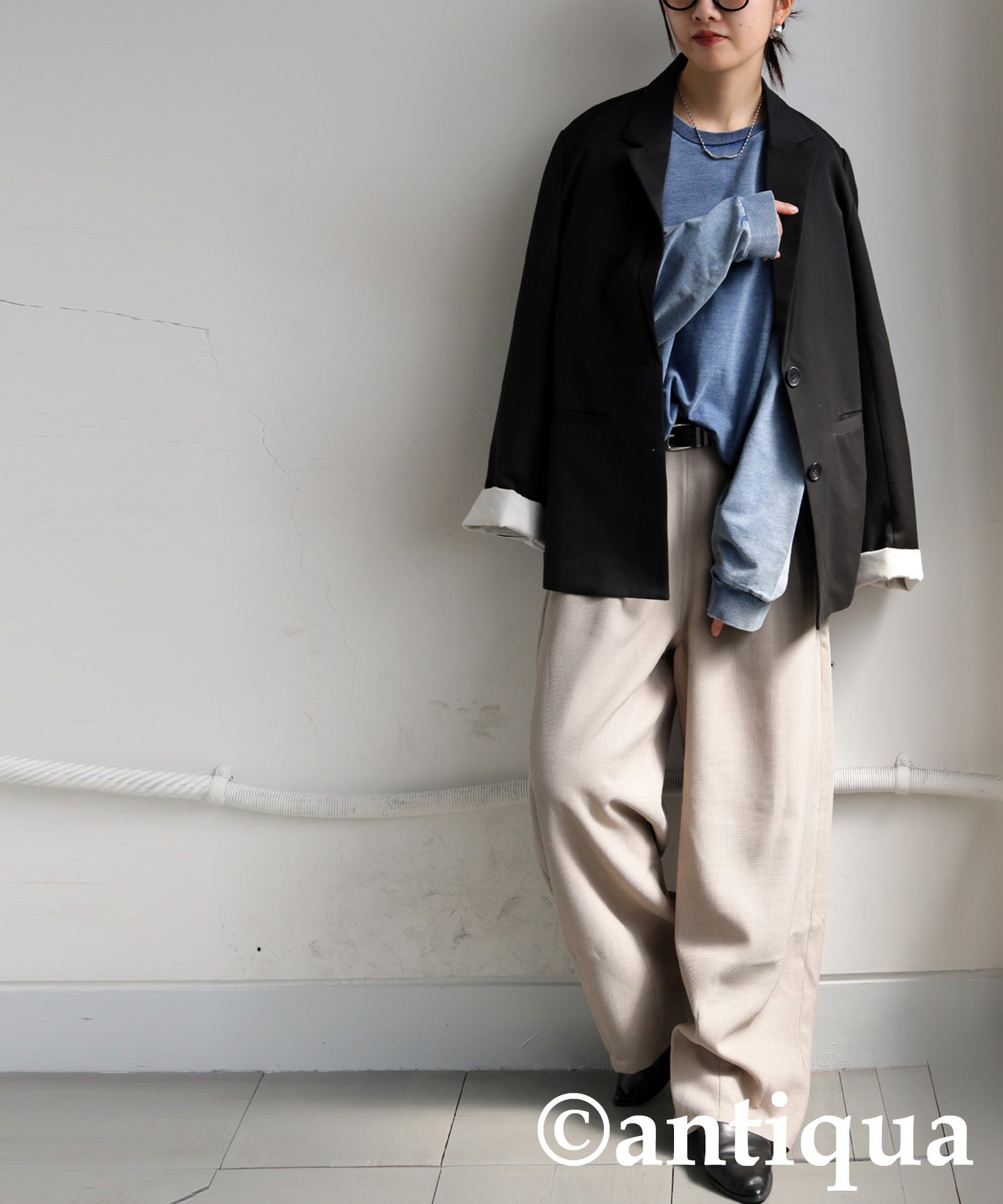 Mixed-Material Sweatshirt Ladies