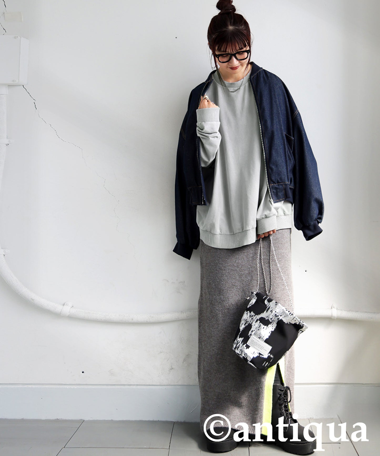 Mixed-Material Sweatshirt Ladies